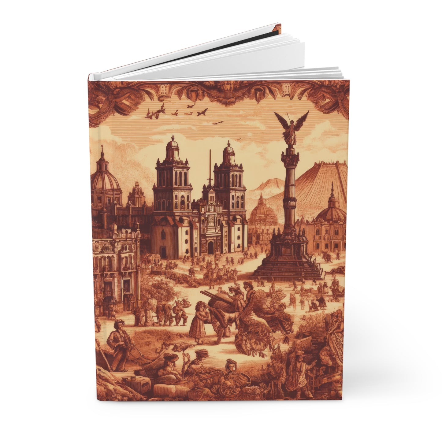 Mexico City in Toile de Jouy - Hardcover Journal Notebook Matte
