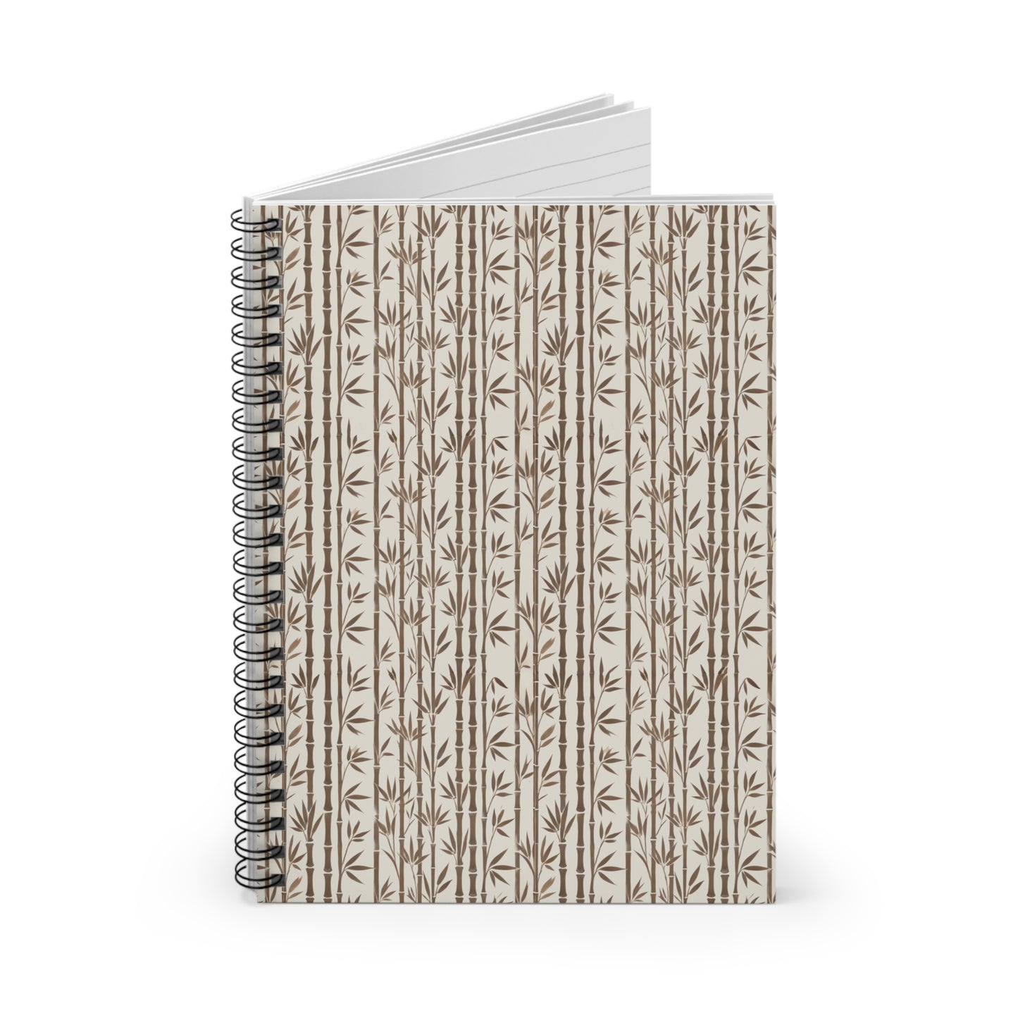 Bamboo in Brown Spiral Notebook - Ruled Line