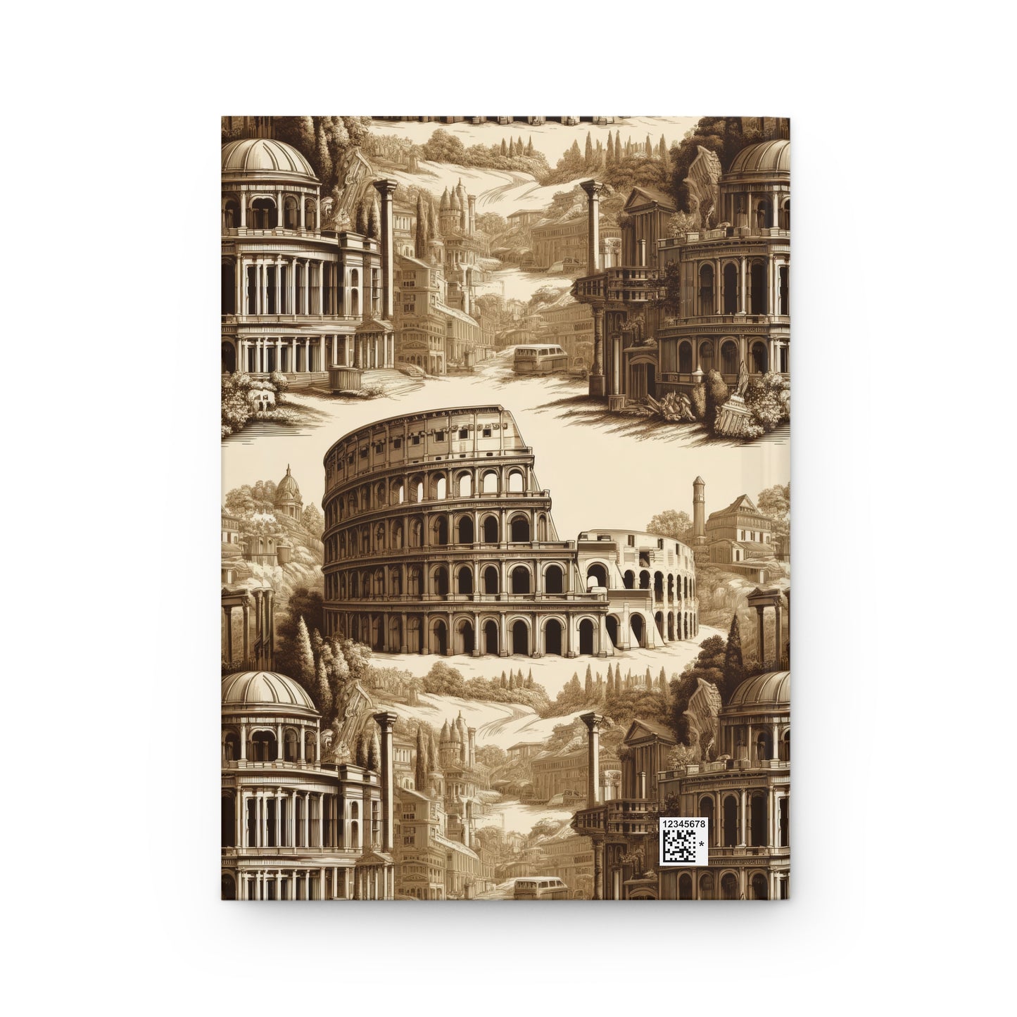 Rome - Italy - Colosseum in Toile de Jouy - Hardcover Journal Notebook Matte #rome #gladiators #colosseum