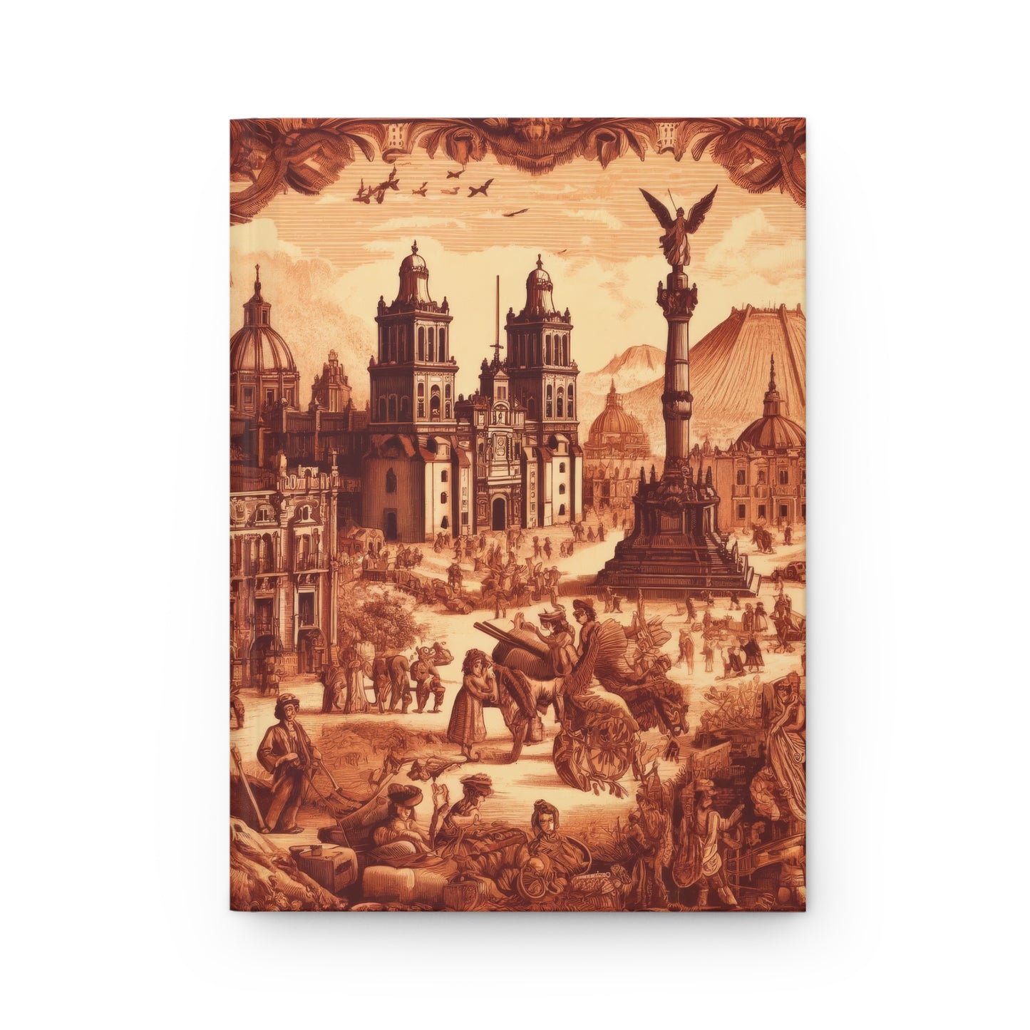 Mexico City in Toile de Jouy - Hardcover Journal Notebook Matte