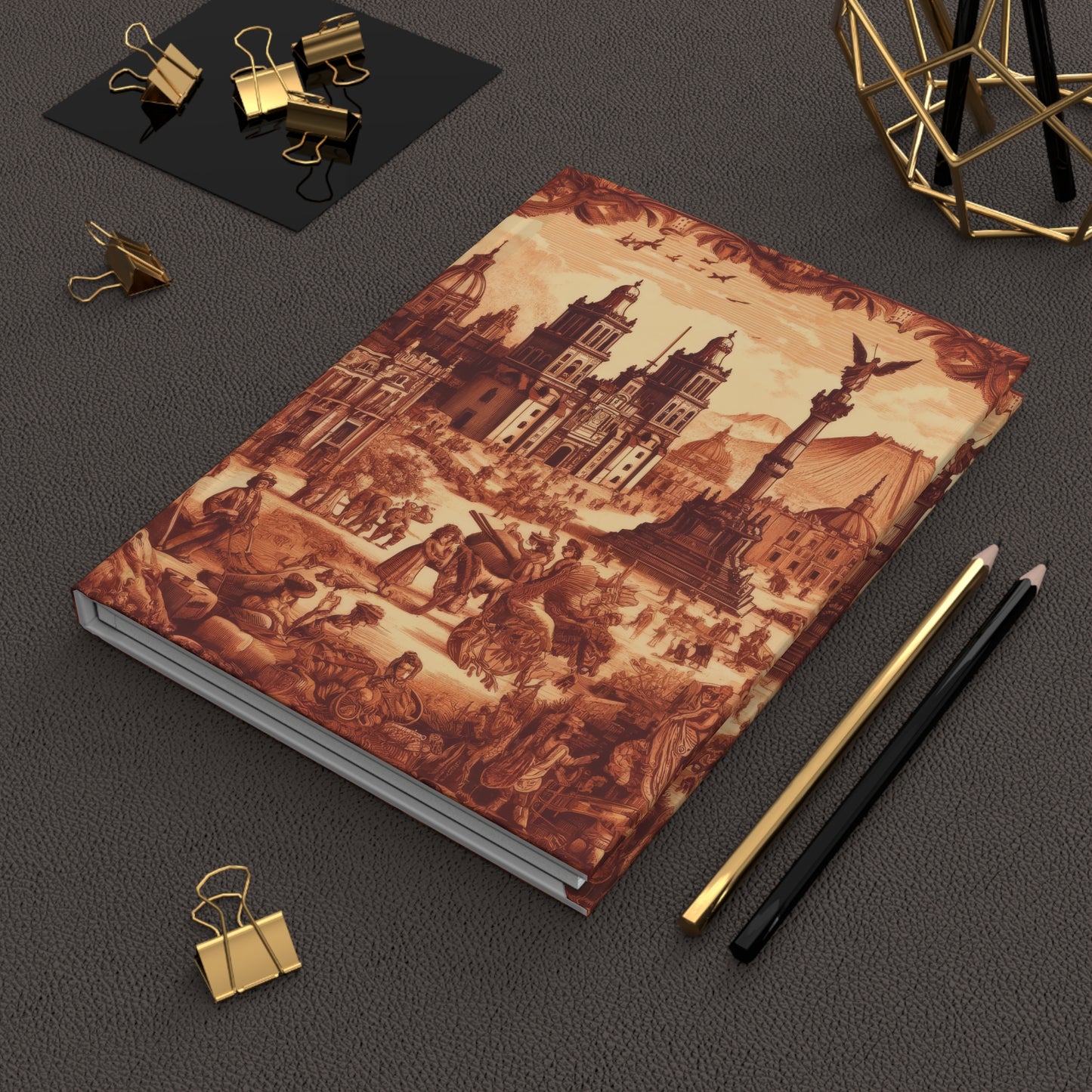 Mexico City in Toile de Jouy - Hardcover Journal Notebook Matte
