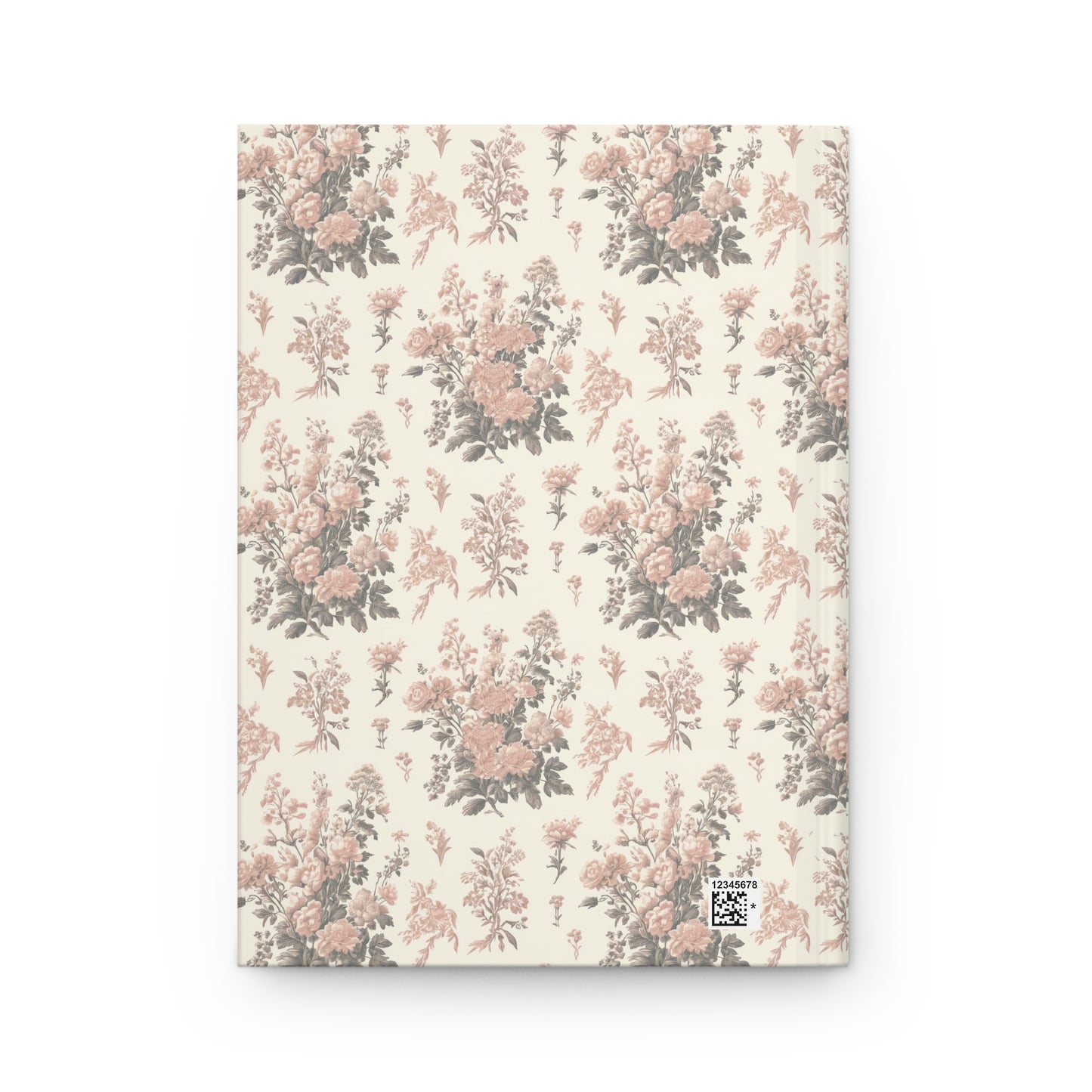 Bouquet Toile de Jouy in Pink and Grey Hardcover Journal Matte