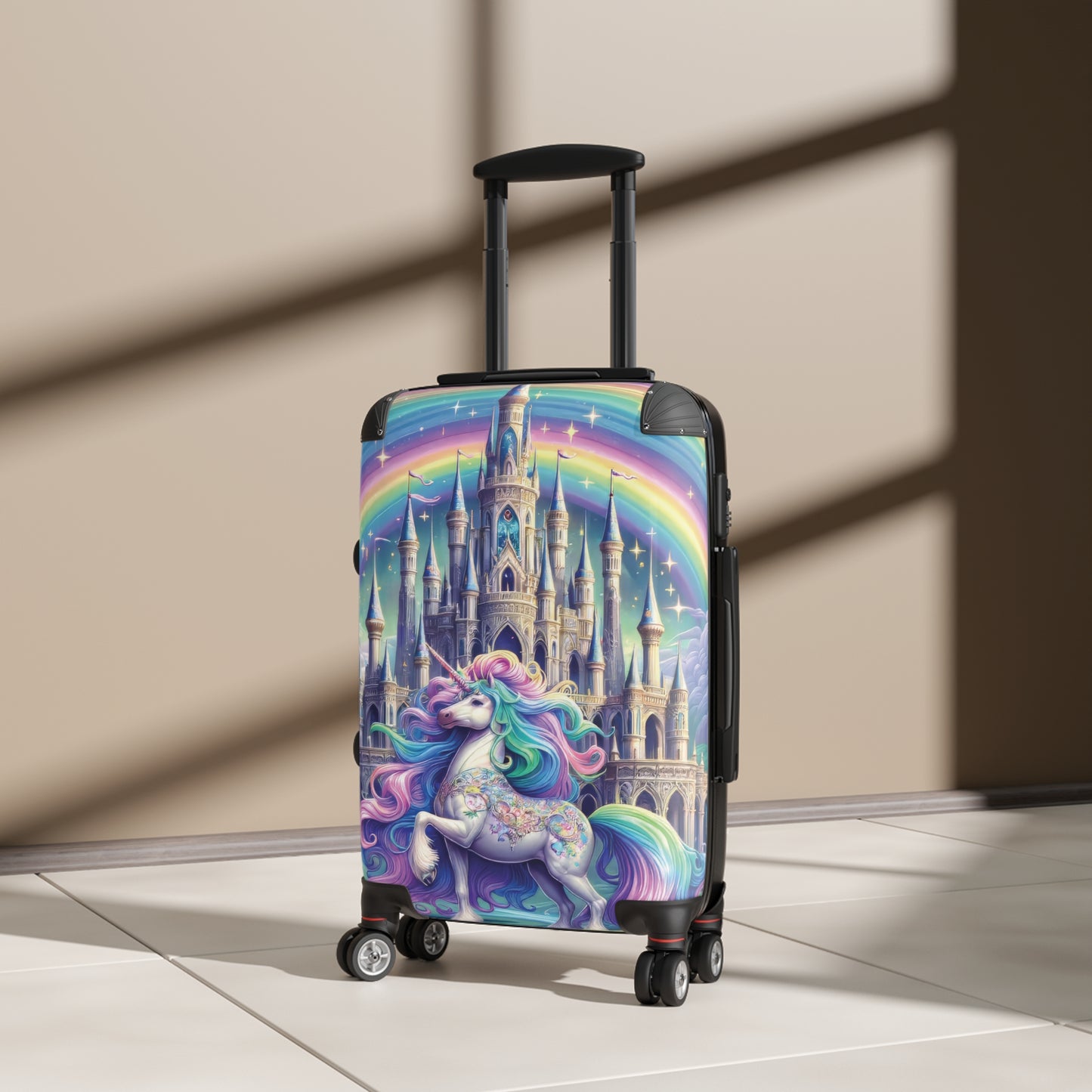 Unicorn and Rainbow Castle - Suitcase - Small Carry On Luggage