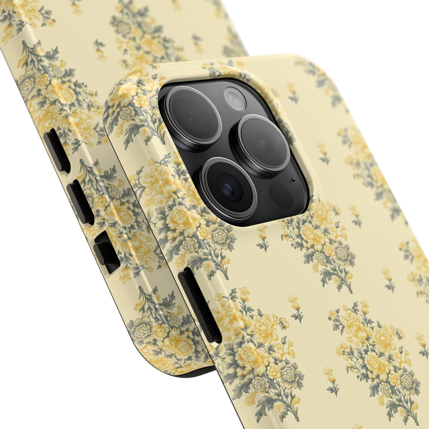 Bouquet Toile de Jouy in Yellow - Samsung and iPhone Tough Phone Case