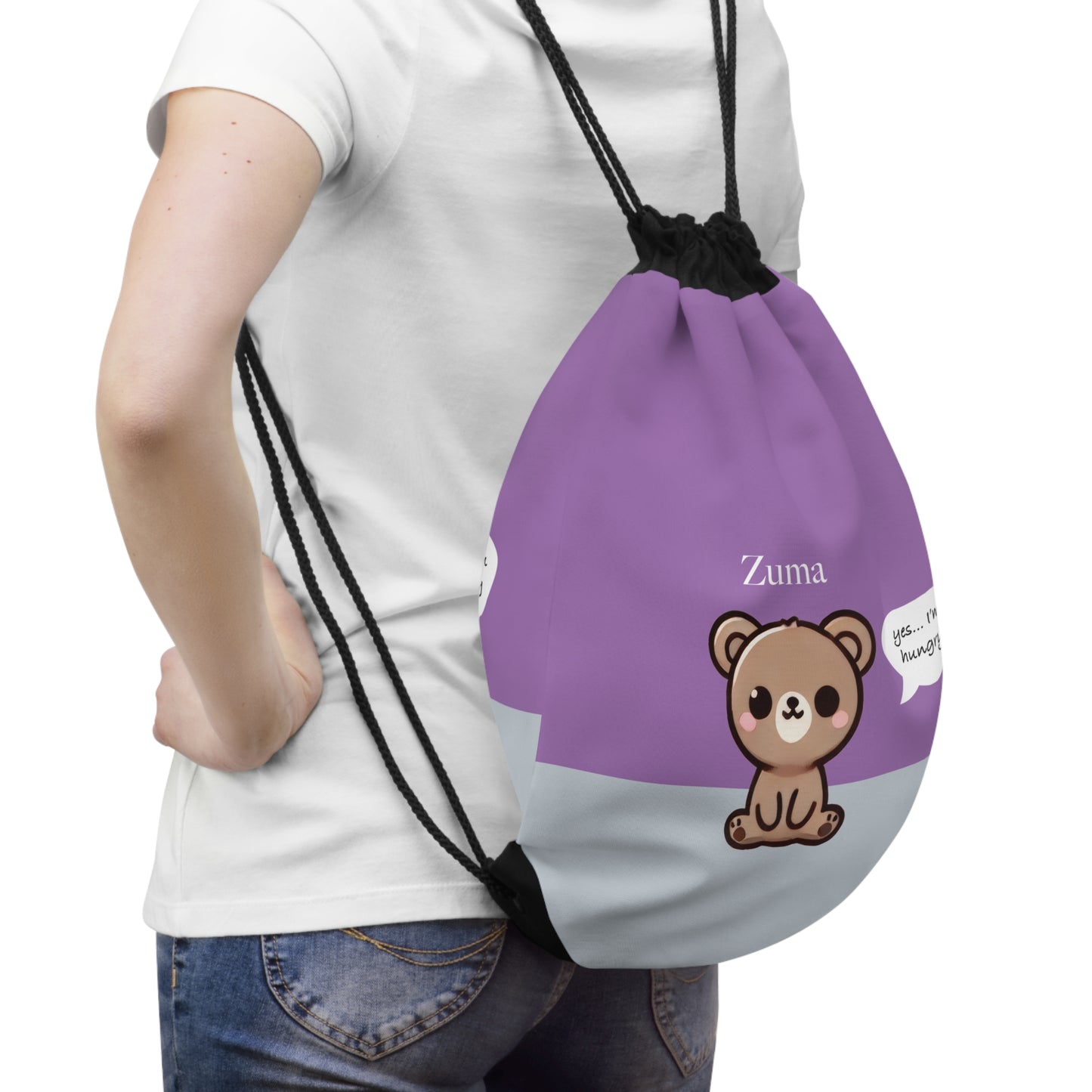 Zuma the Bear - Kawaii Designs Drawstring Bag