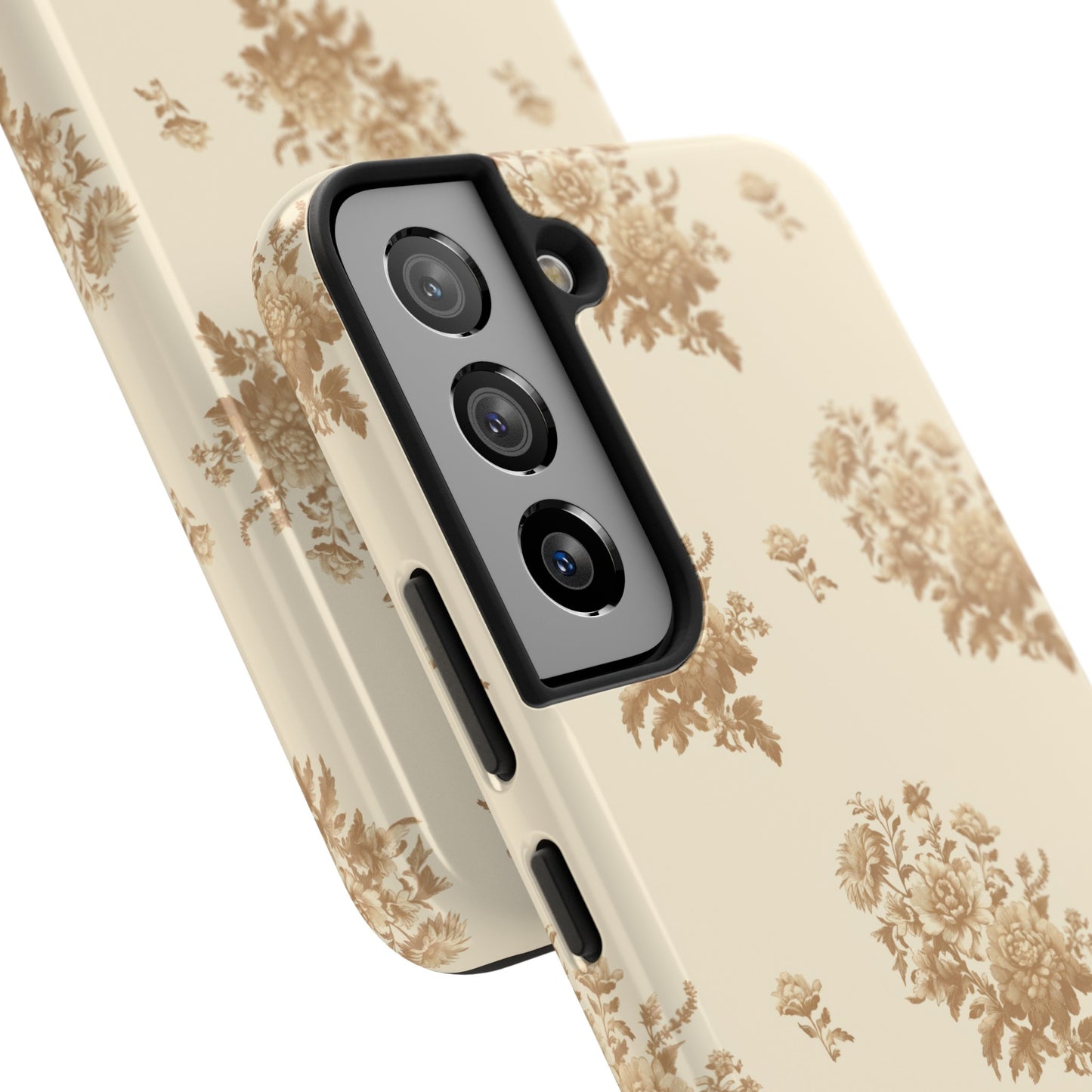 Bouquet Toile de Jouy in Light Brown - Samsung and iPhone Tough Phone Case