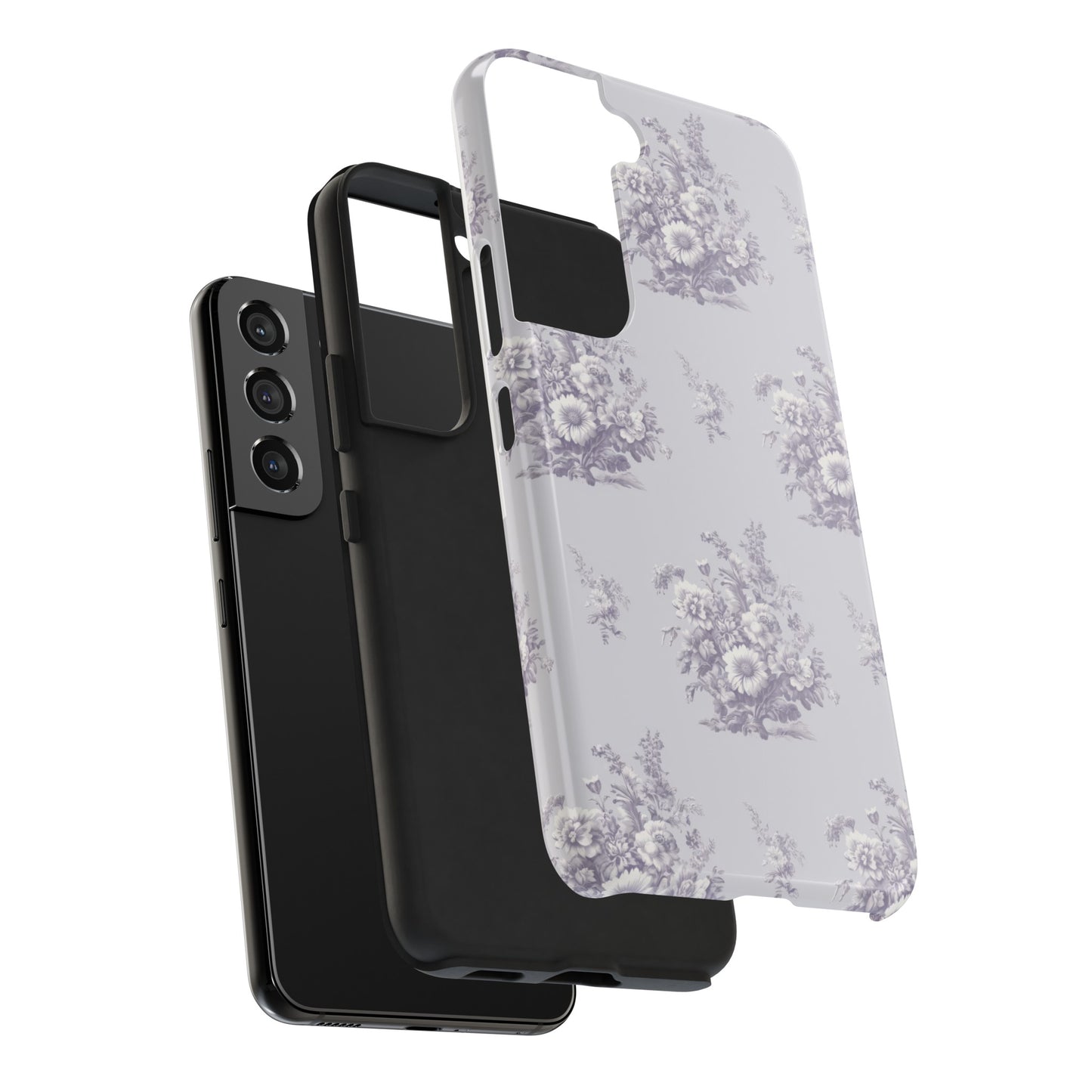 Bouquet Toile de Jouy in Lavender - Samsung and iPhone Tough Phone Case