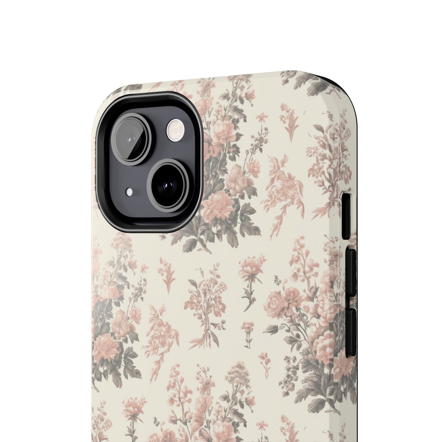 Bouquet Toile de Jouy in Pink and Grey - Samsung and iPhone Tough Phone Case