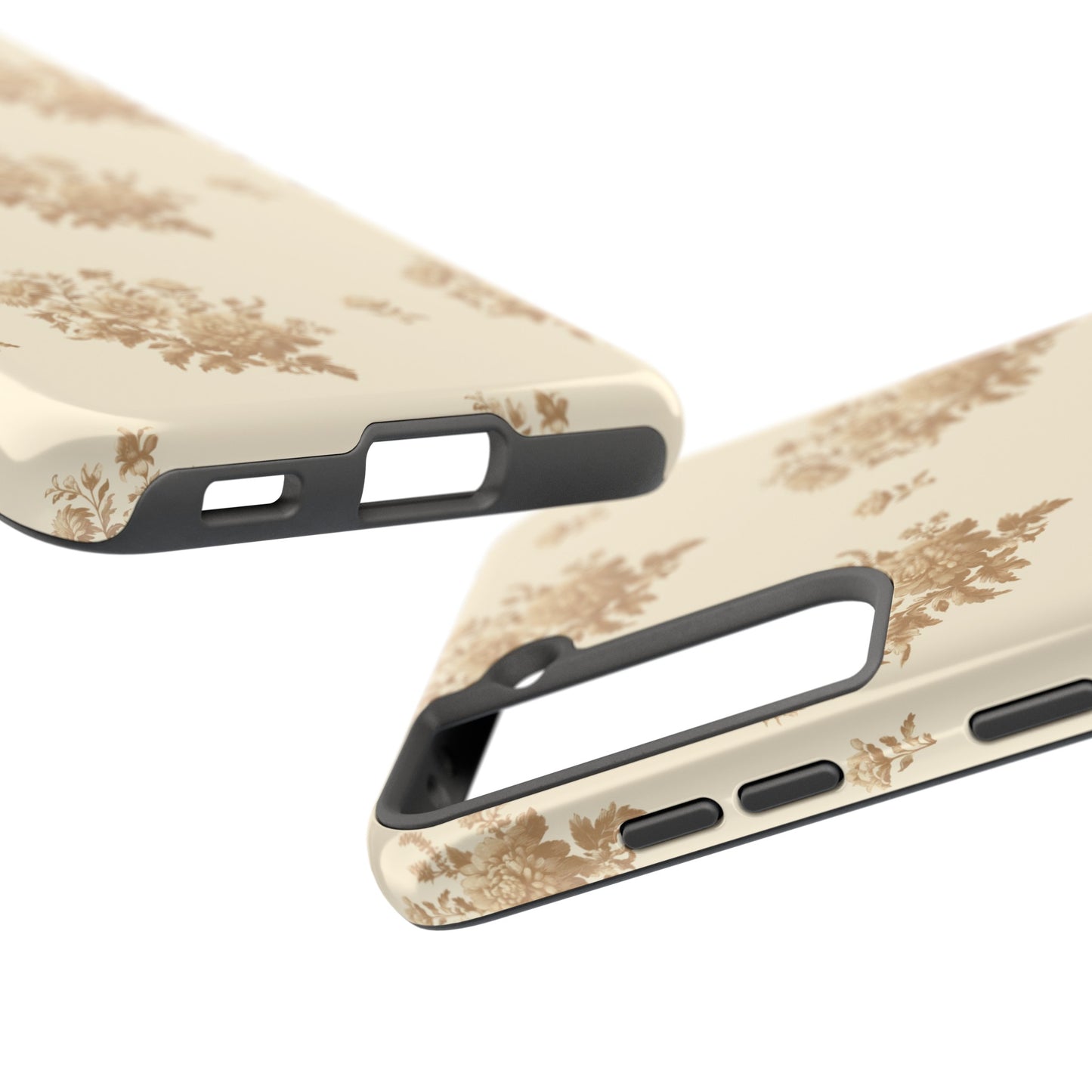 Bouquet Toile de Jouy in Light Brown - Samsung and iPhone Tough Phone Case