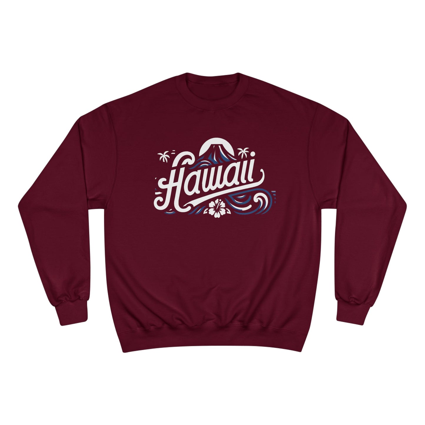 Hawaii Wave Champion Crewneck Sweatshirt — Vintage Surf Island Graphic