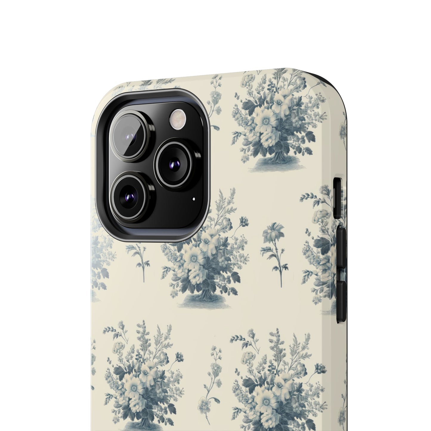 Bouquet Toile de Jouy in Light Cerulean - Samsung and iPhone Tough Phone Case