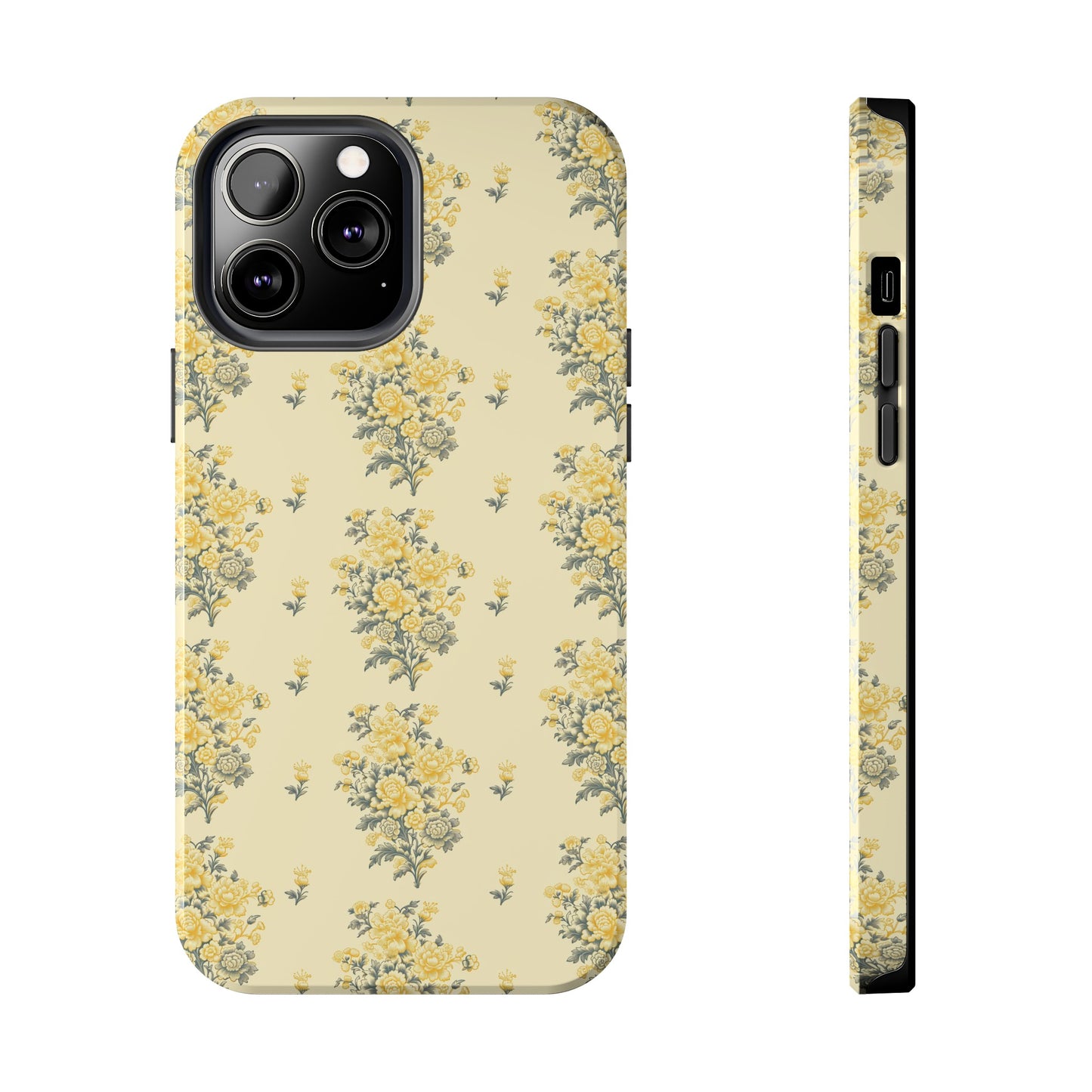 Bouquet Toile de Jouy in Yellow - Samsung and iPhone Tough Phone Case