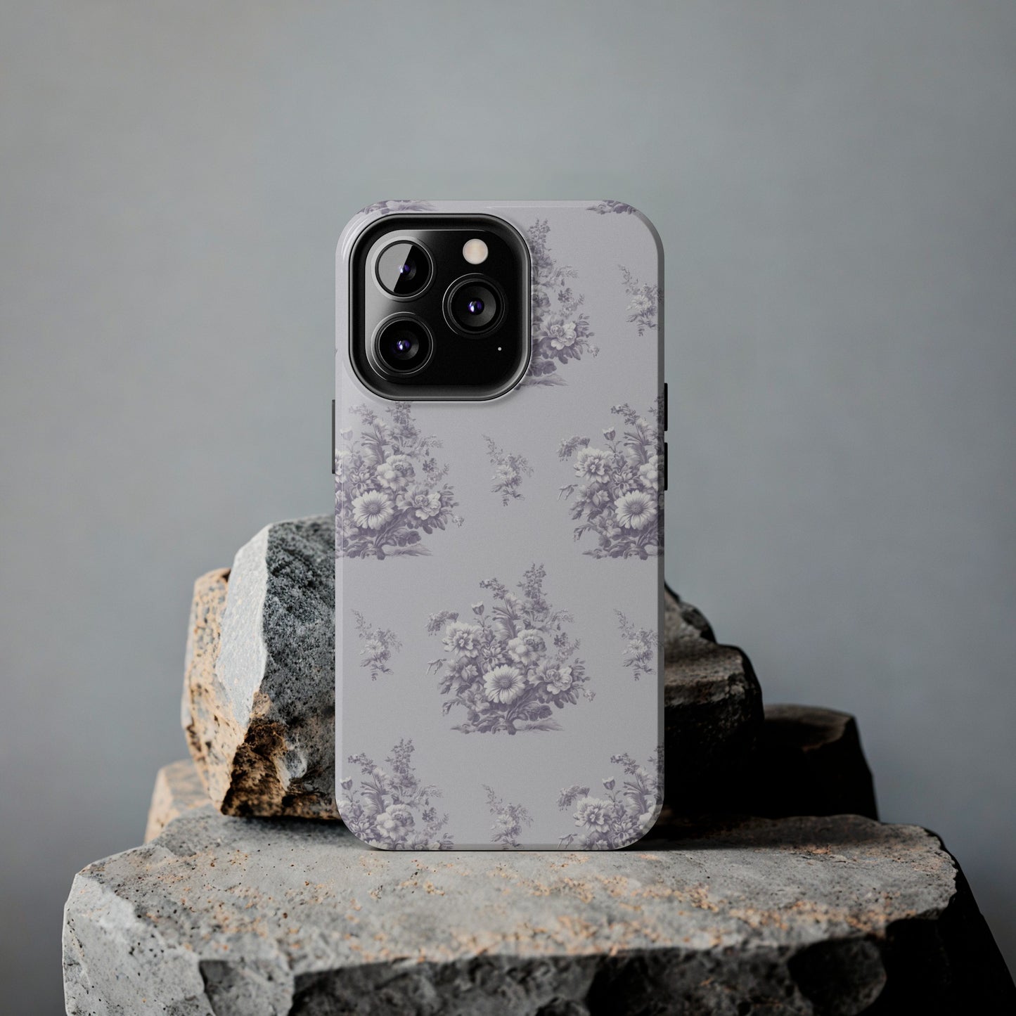 Bouquet Toile de Jouy in Lavender - Samsung and iPhone Tough Phone Case