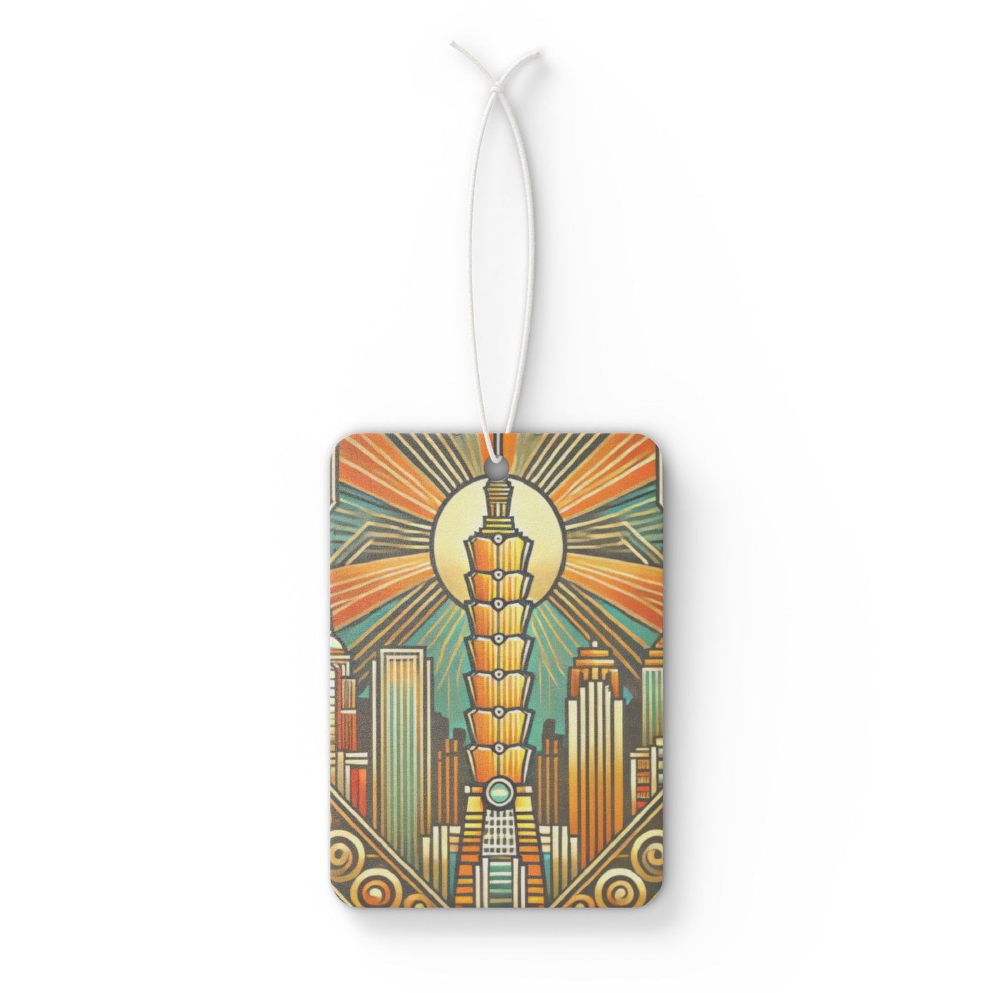 Art Deco Taipei 101 Taiwan Car Air Freshener