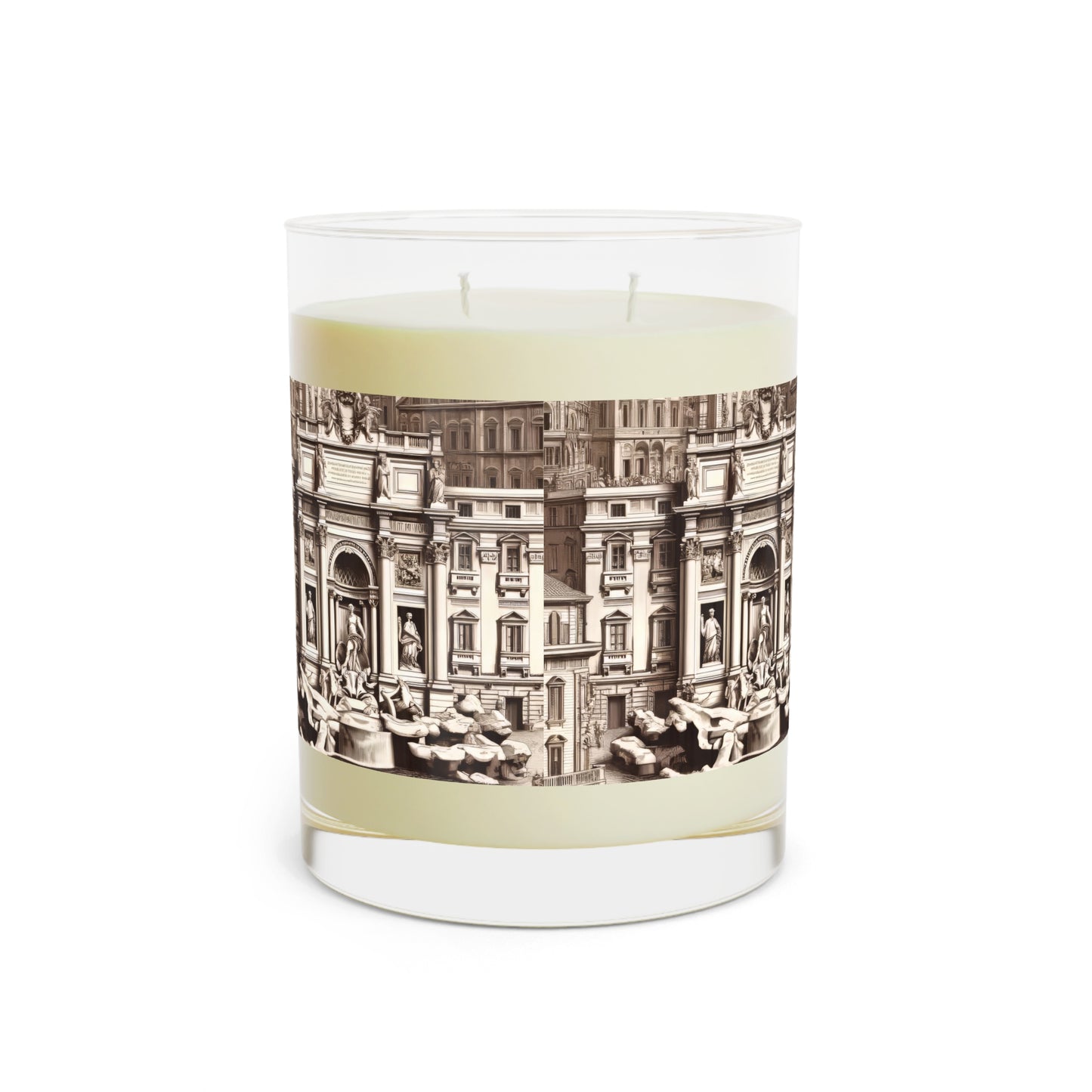 Trevi Fountain, Rome, Italy Scented Candle - Premium Design Printed On 11oz Glass, Not a Sticker Label