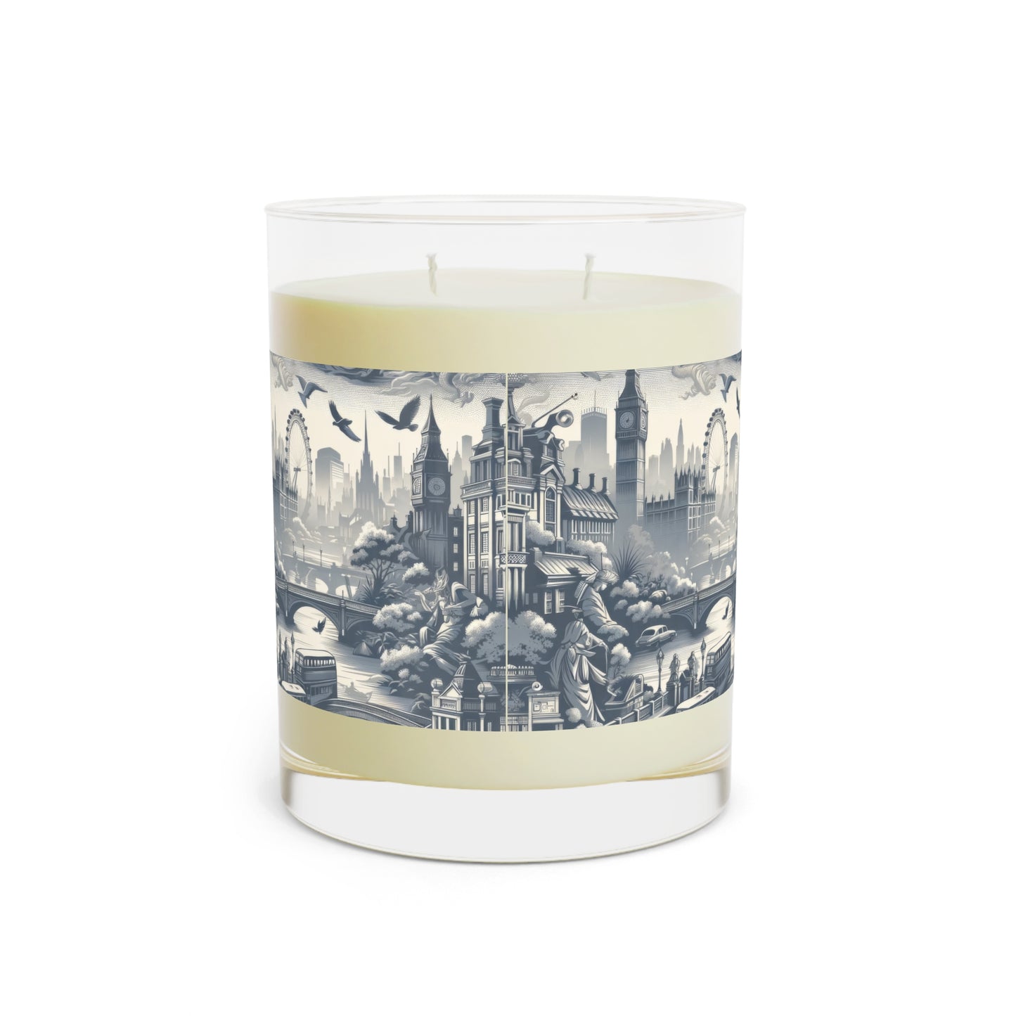 London, England Scented Candle - Premium Design Printed On 11oz Glass, Not a Sticker Label