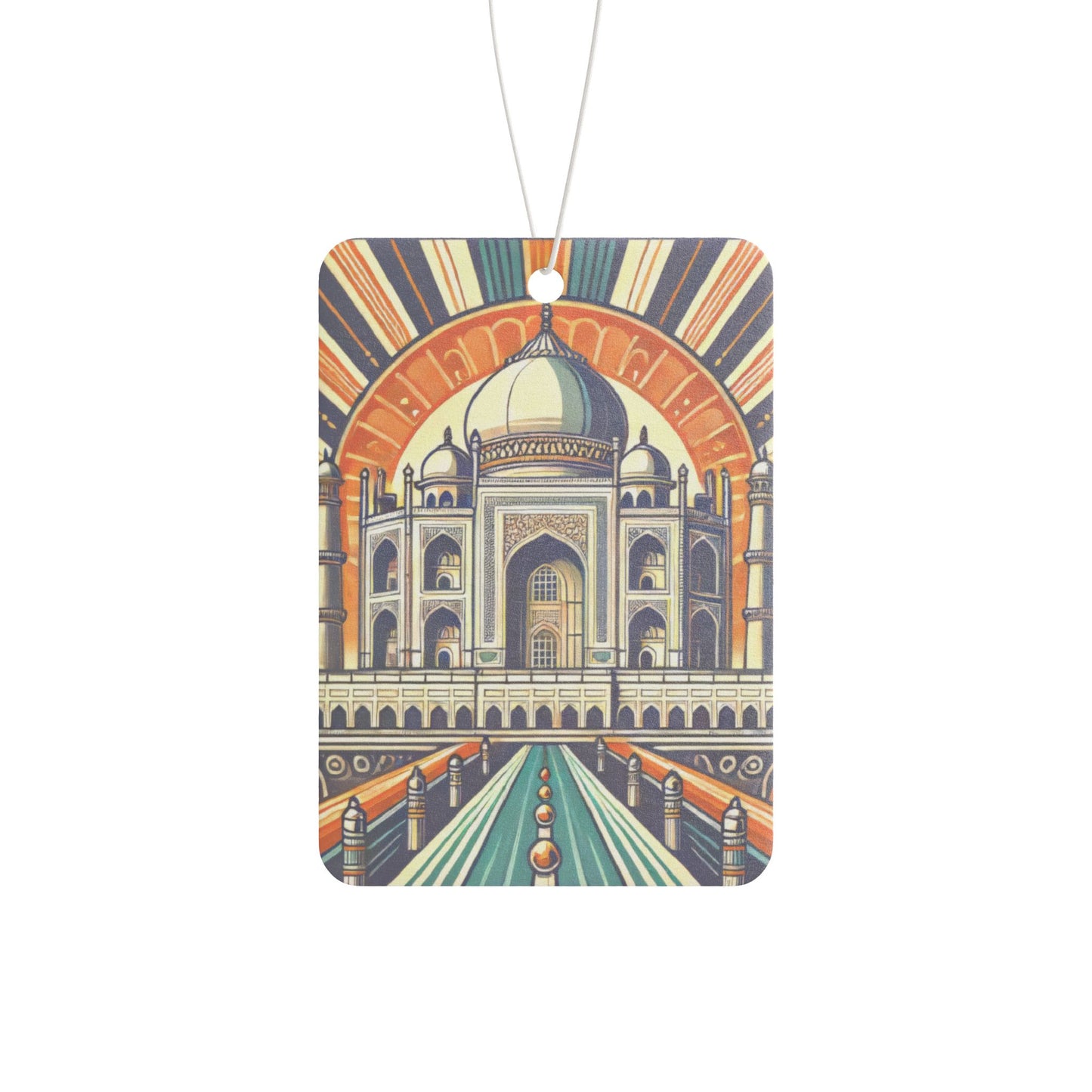 Art Deco Taj Mahal India Car Air Freshener