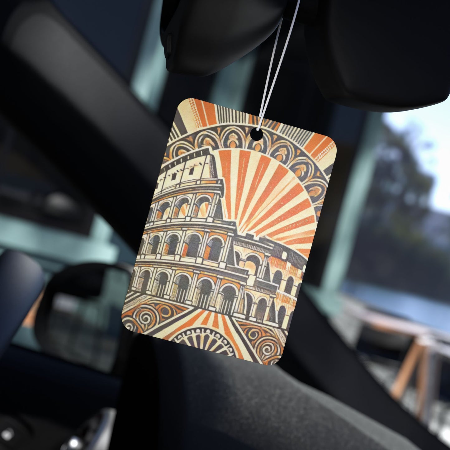 Art Deco Roman Colosseum Car Air Freshener