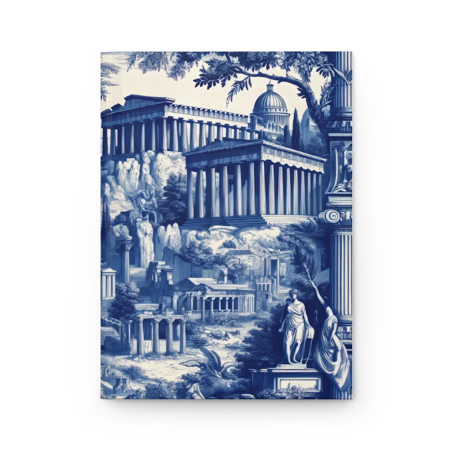 Athens - Greece in Toile de Jouy - Hardcover Journal Notebook Matte #athens #greece