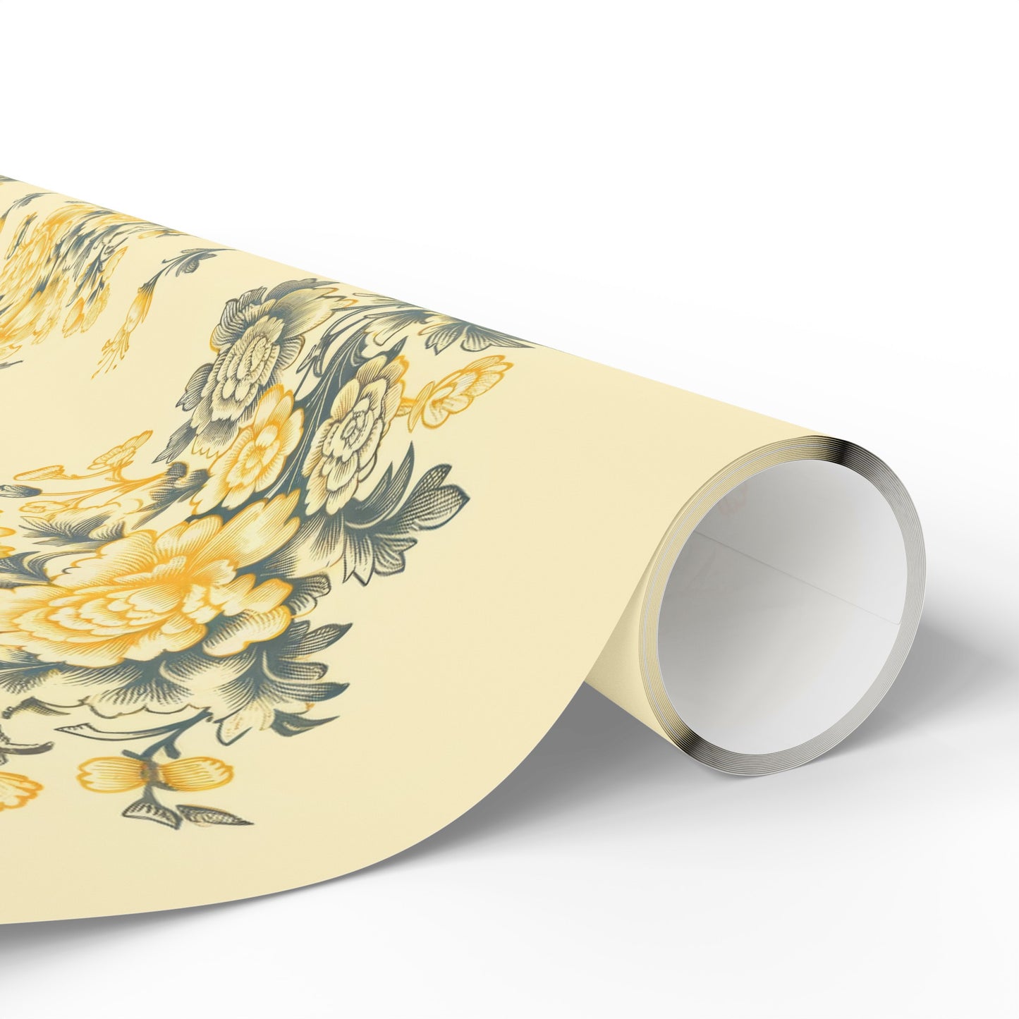 Bouquet Toile de Jouy in Yellow Wrapping Paper 30"x 72"