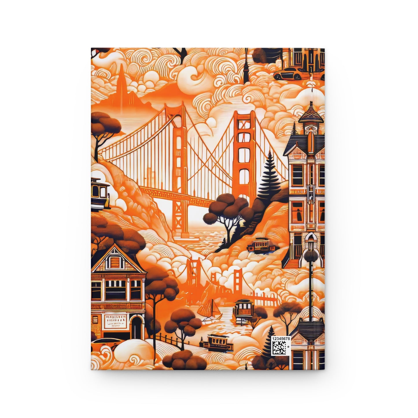 San Francisco - California in Toile de Jouy - Hardcover Journal Notebook Matte #sf #goldengate #california