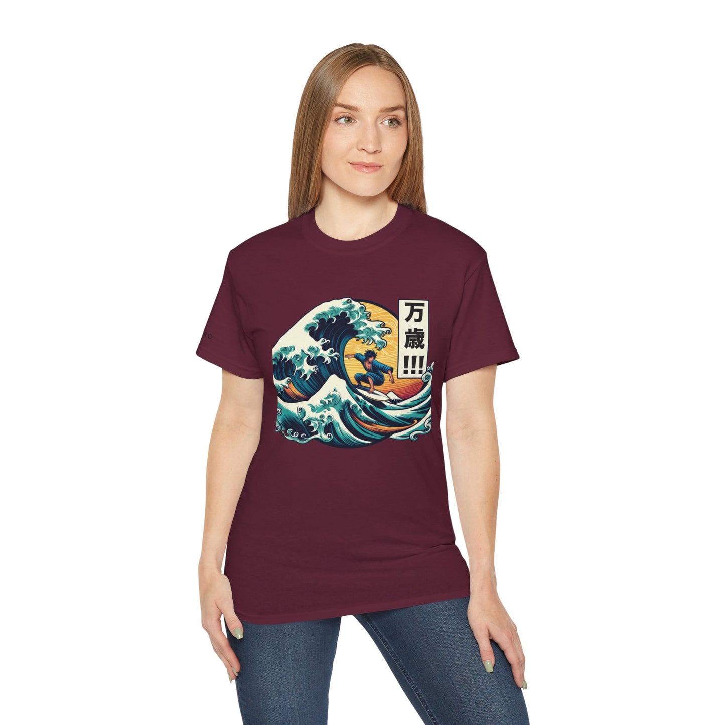 Hokusai Great Wave Man Surfer Graphic Tee Shirt