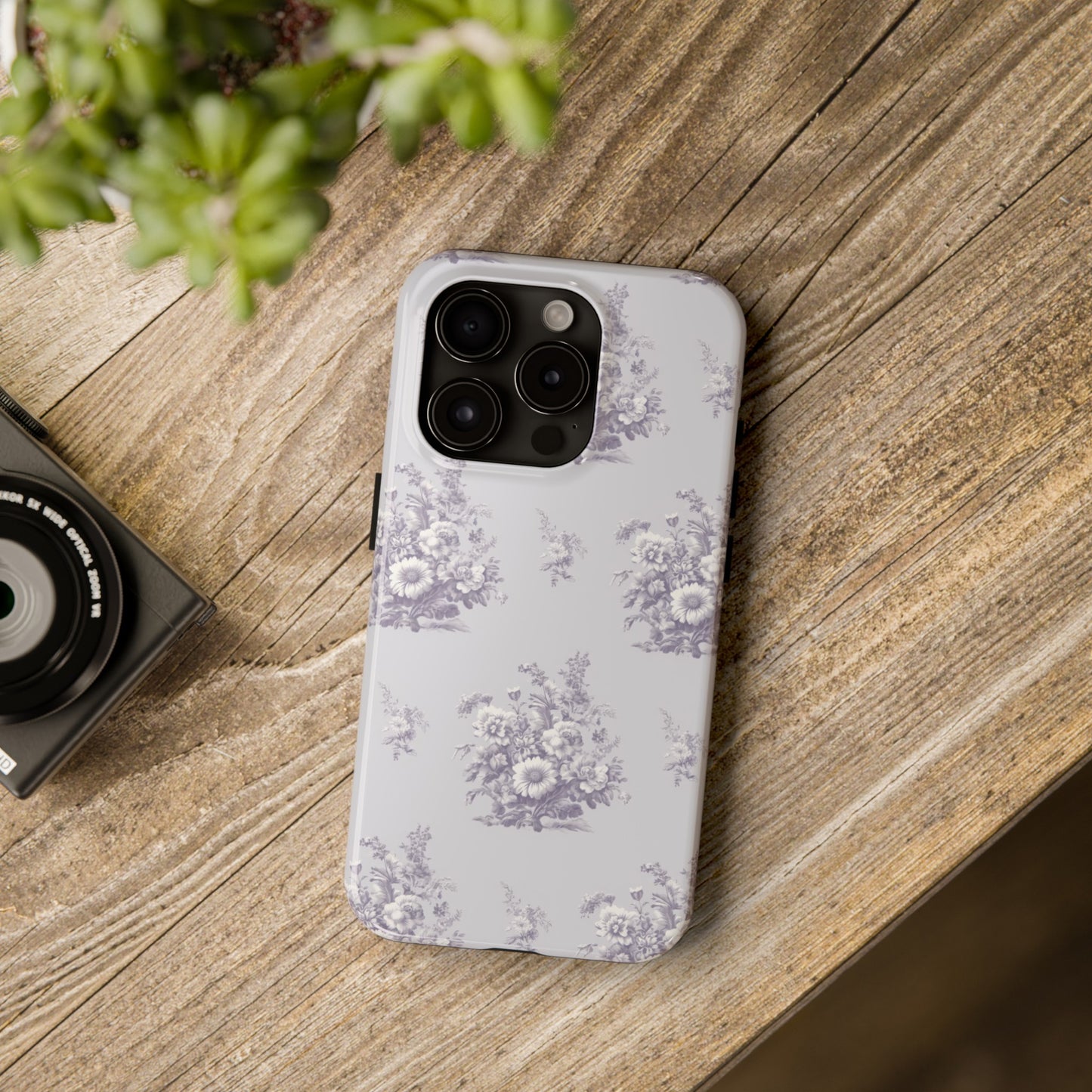 Bouquet Toile de Jouy in Lavender - Samsung and iPhone Tough Phone Case