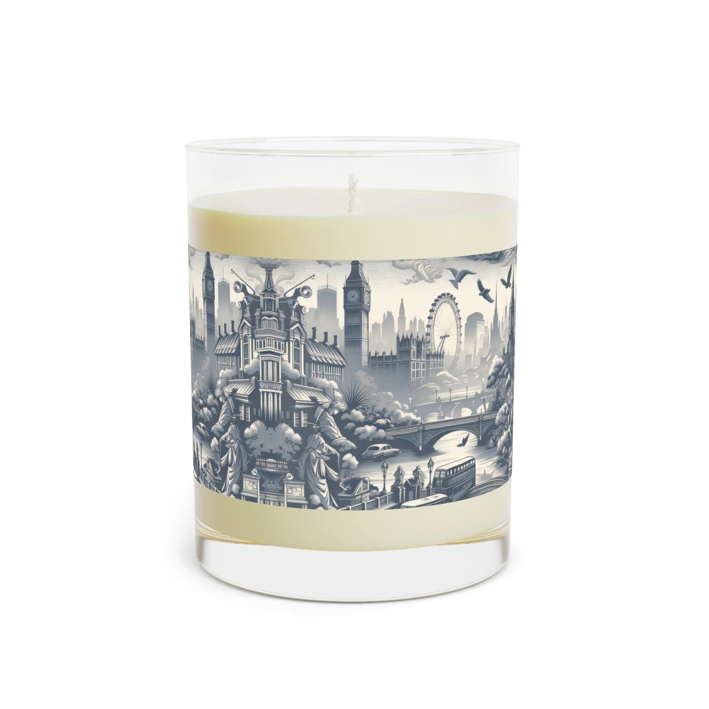 London, England Scented Candle - Premium Design Printed On 11oz Glass, Not a Sticker Label