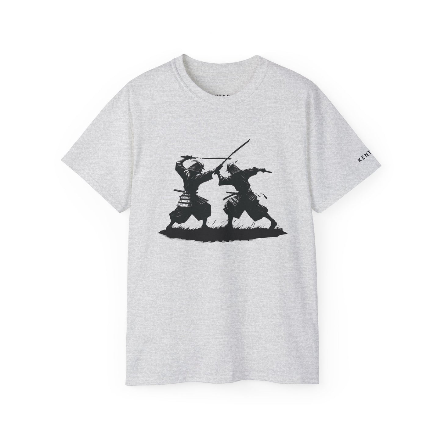 Samurai Dueling Silhouette Graphic Tee Shirt