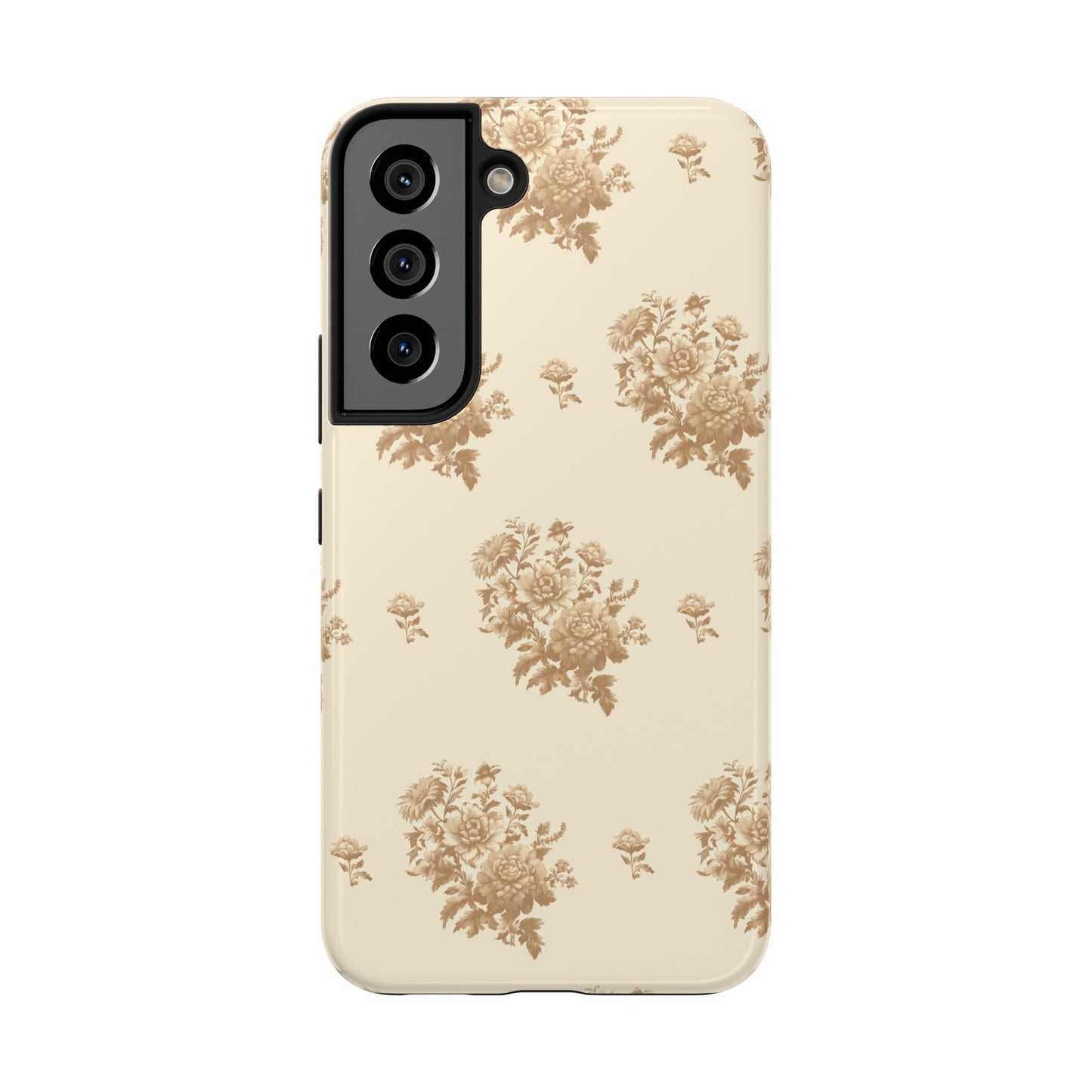 Bouquet Toile de Jouy in Light Brown - Samsung and iPhone Tough Phone Case