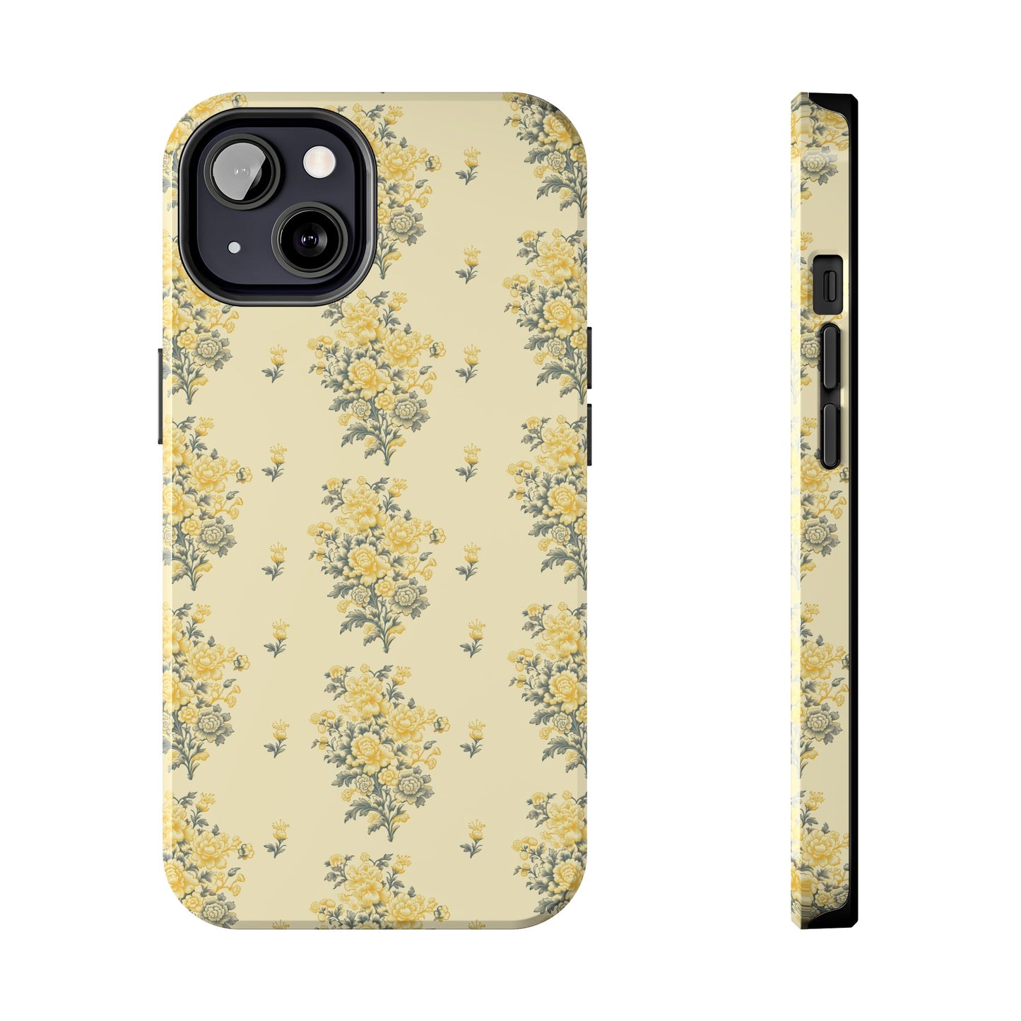 Bouquet Toile de Jouy in Yellow - Samsung and iPhone Tough Phone Case