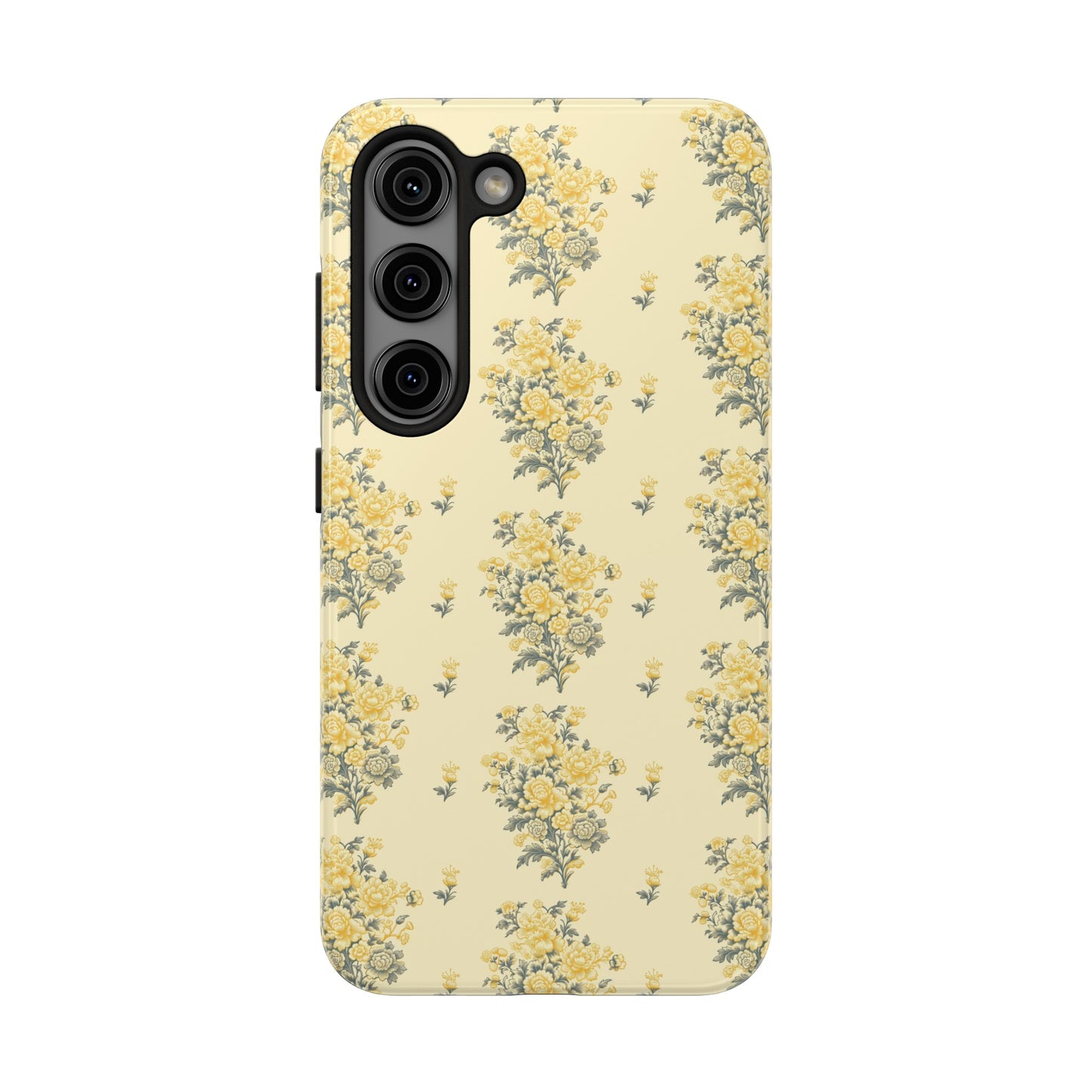 Bouquet Toile de Jouy in Yellow - Samsung and iPhone Tough Phone Case