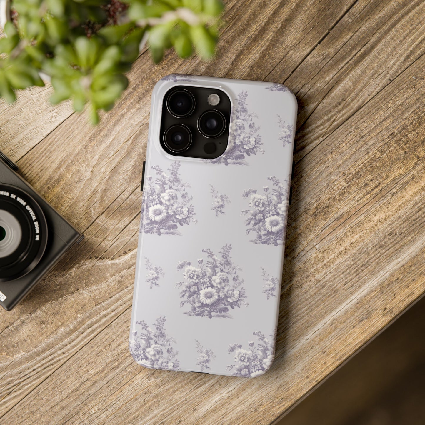 Bouquet Toile de Jouy in Lavender - Samsung and iPhone Tough Phone Case