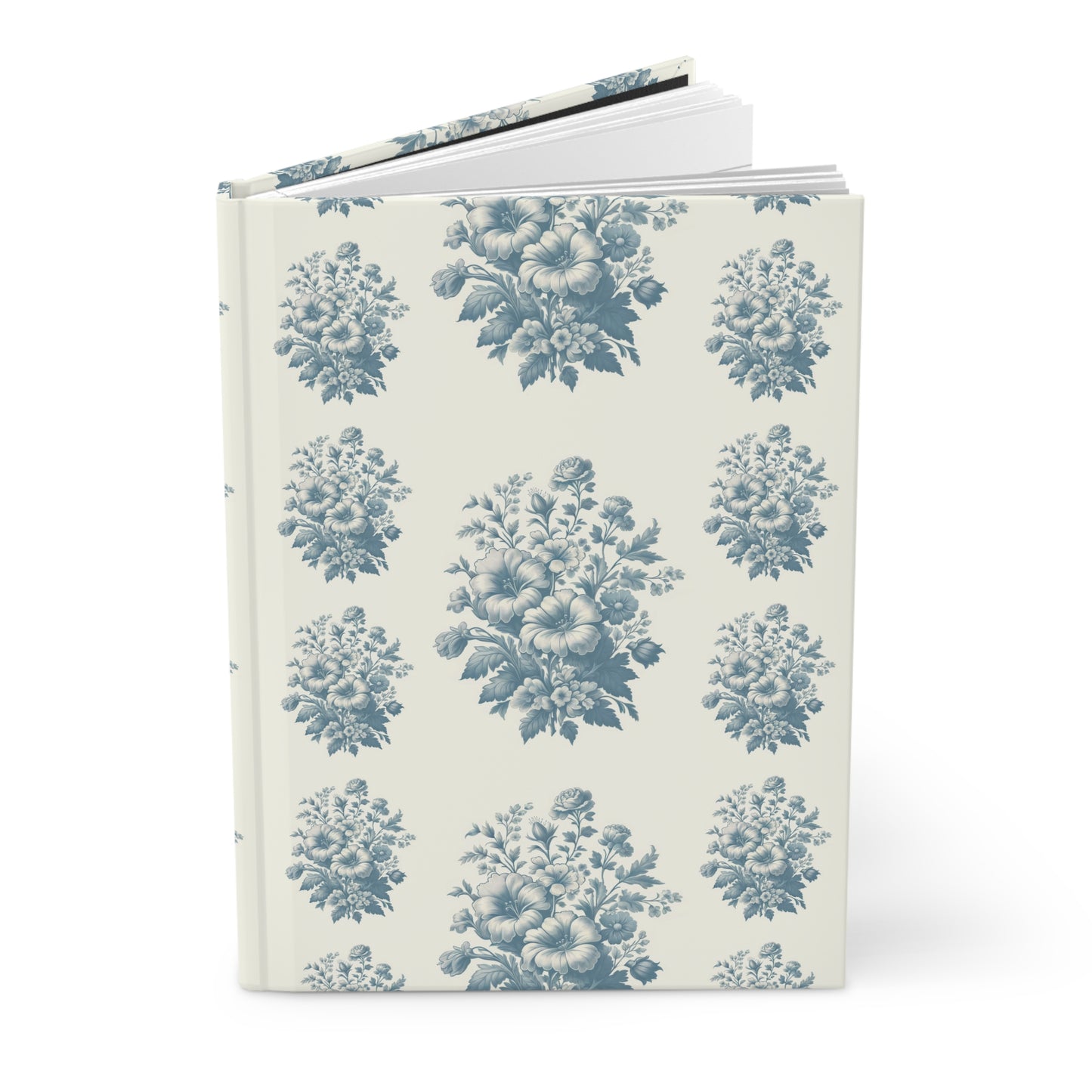 Bouquet Toile de Jouy in Cerulean Hardcover Journal Matte