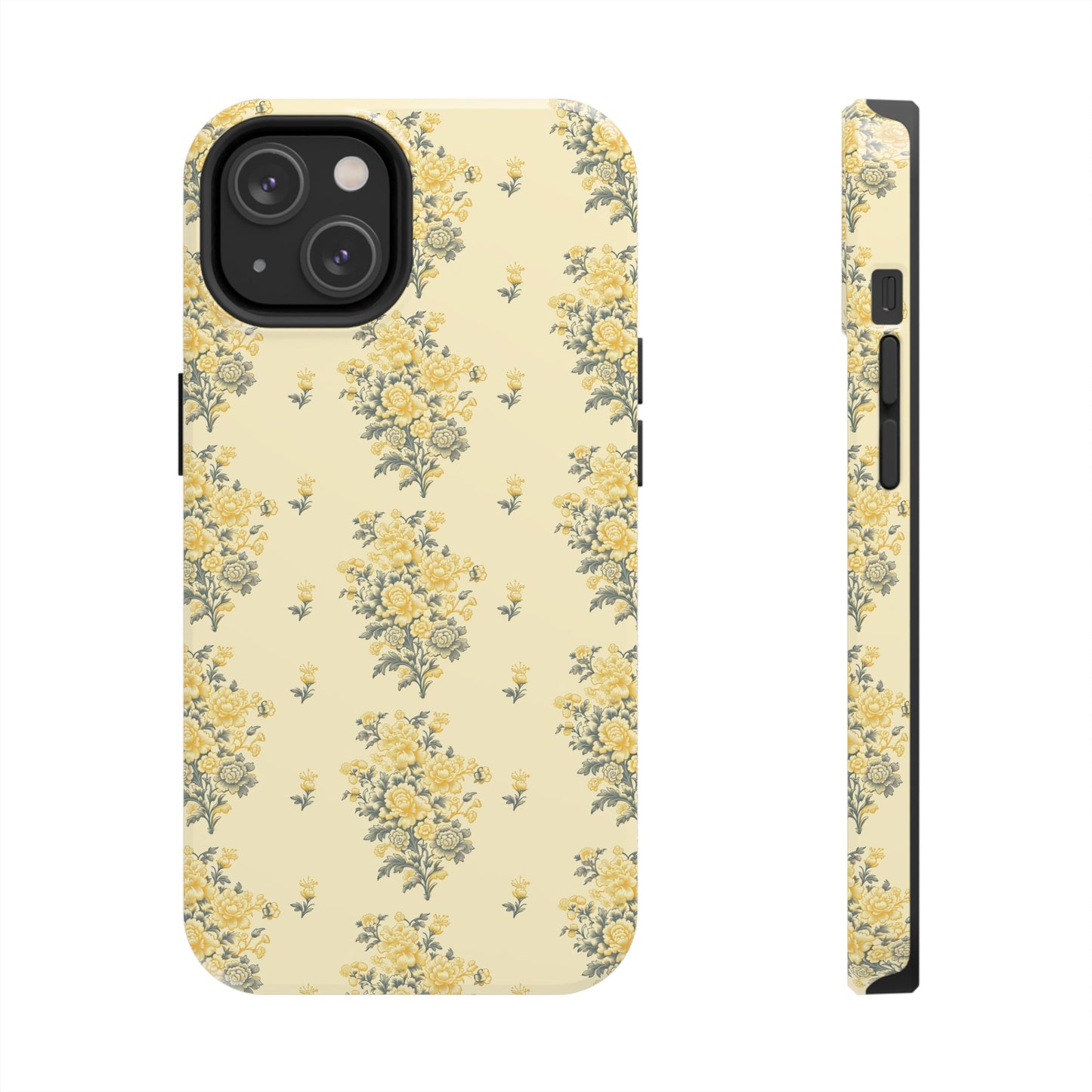 Bouquet Toile de Jouy in Yellow - Samsung and iPhone Tough Phone Case