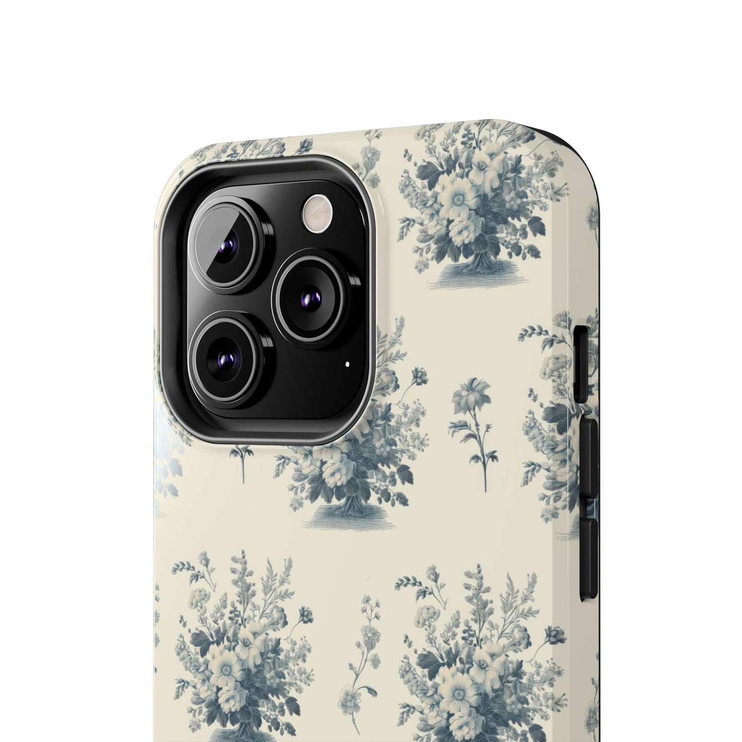 Bouquet Toile de Jouy in Light Cerulean - Samsung and iPhone Tough Phone Case