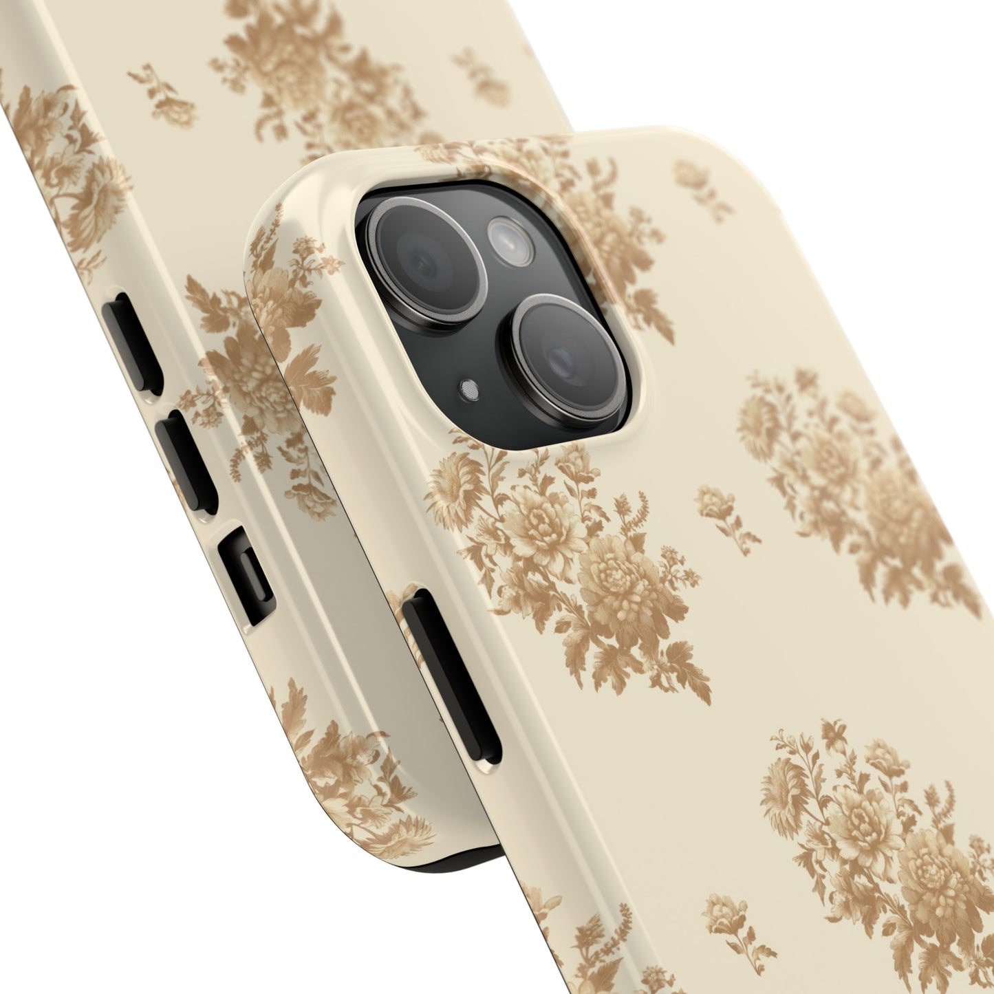 Bouquet Toile de Jouy in Light Brown - Samsung and iPhone Tough Phone Case