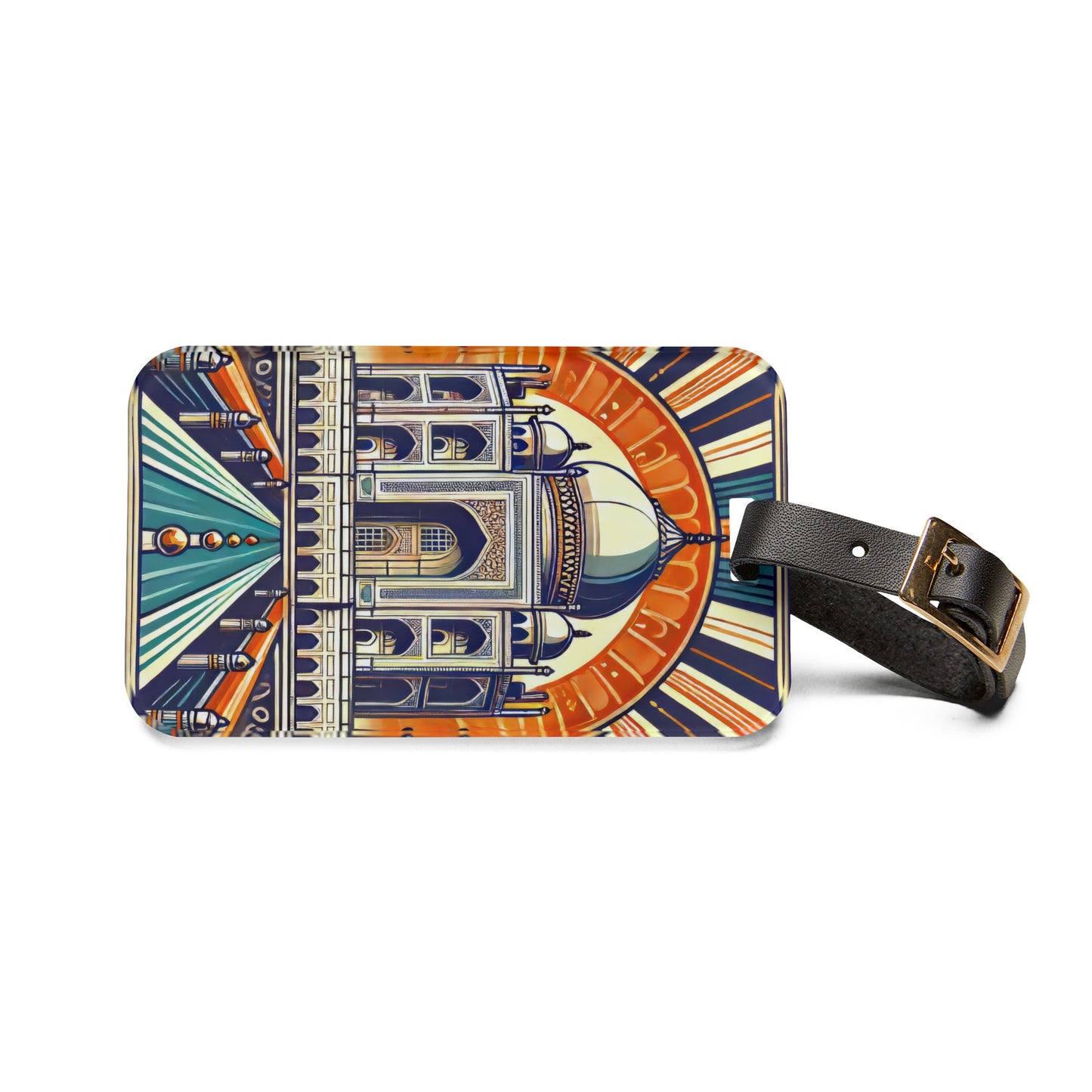 Art Deco Taj Mahal India Luggage Tag