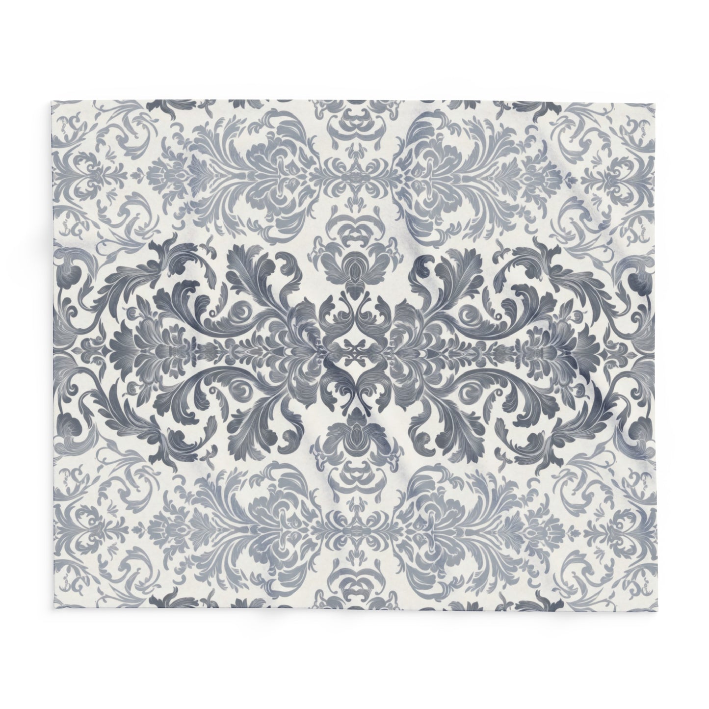 Damask in Grey Two Tone - Arctic Fleece Blanket 50"x60"