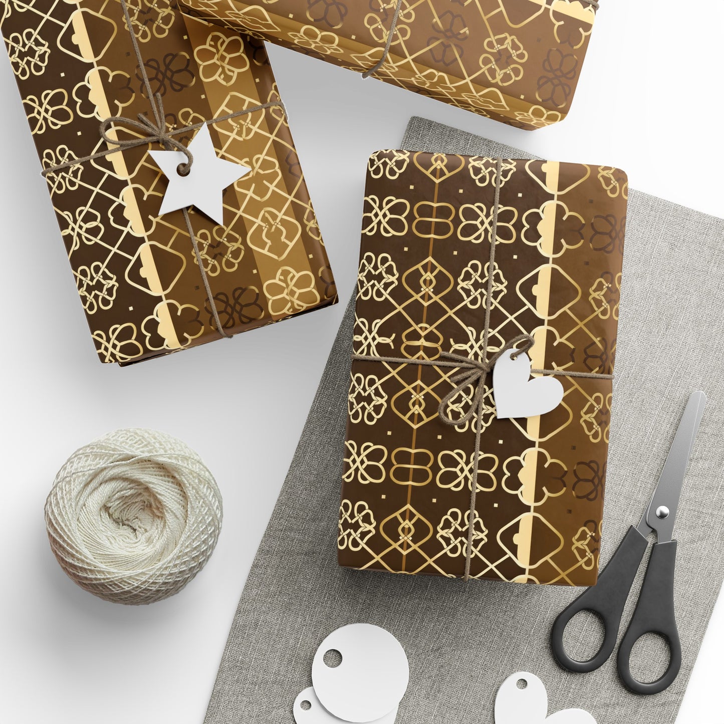 French Provincial Patterned Icons Wrapping Paper 30"x 72"