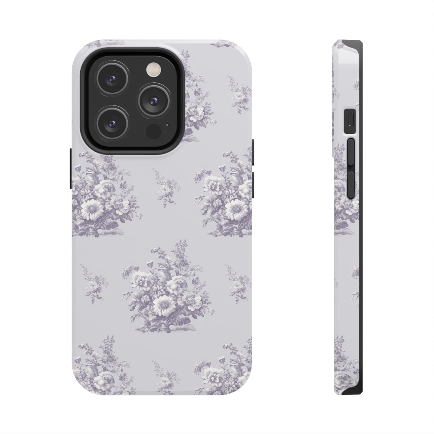 Bouquet Toile de Jouy in Lavender - Samsung and iPhone Tough Phone Case