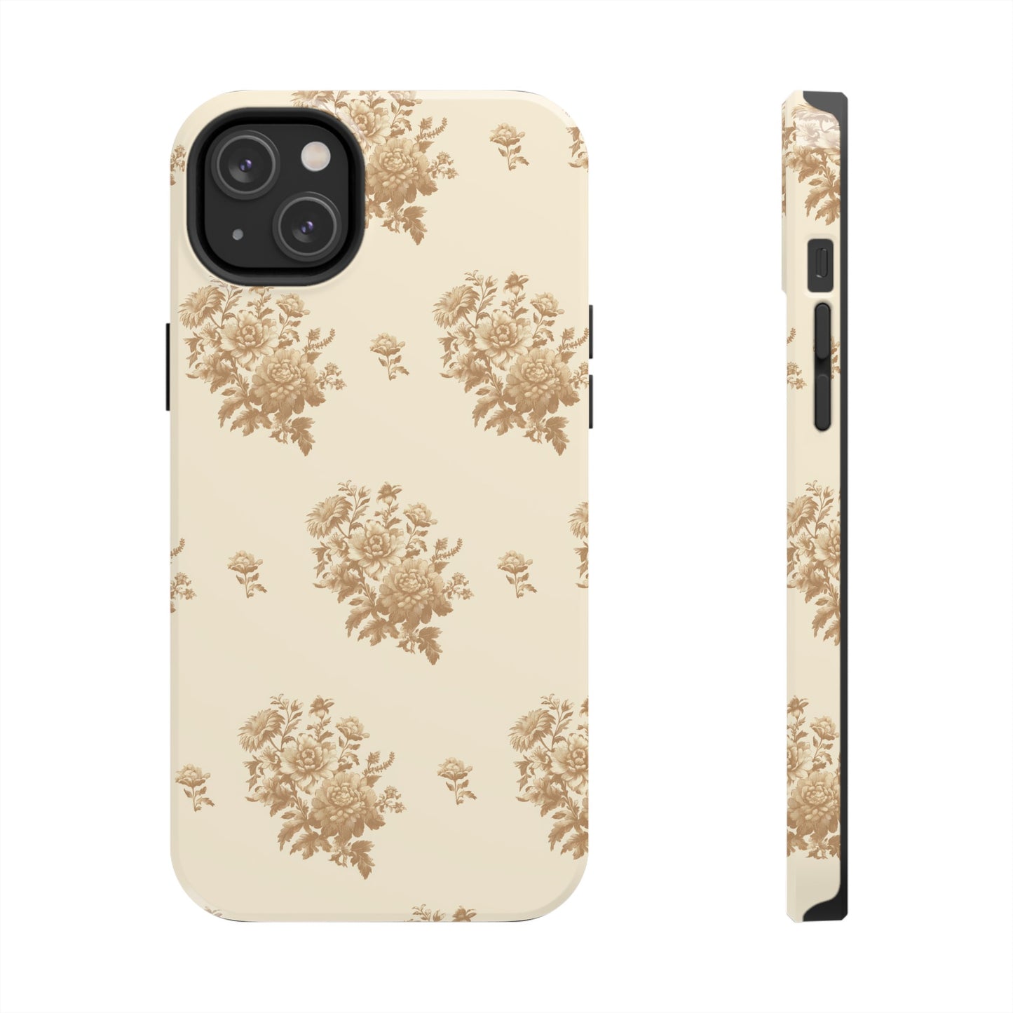 Bouquet Toile de Jouy in Light Brown - Samsung and iPhone Tough Phone Case