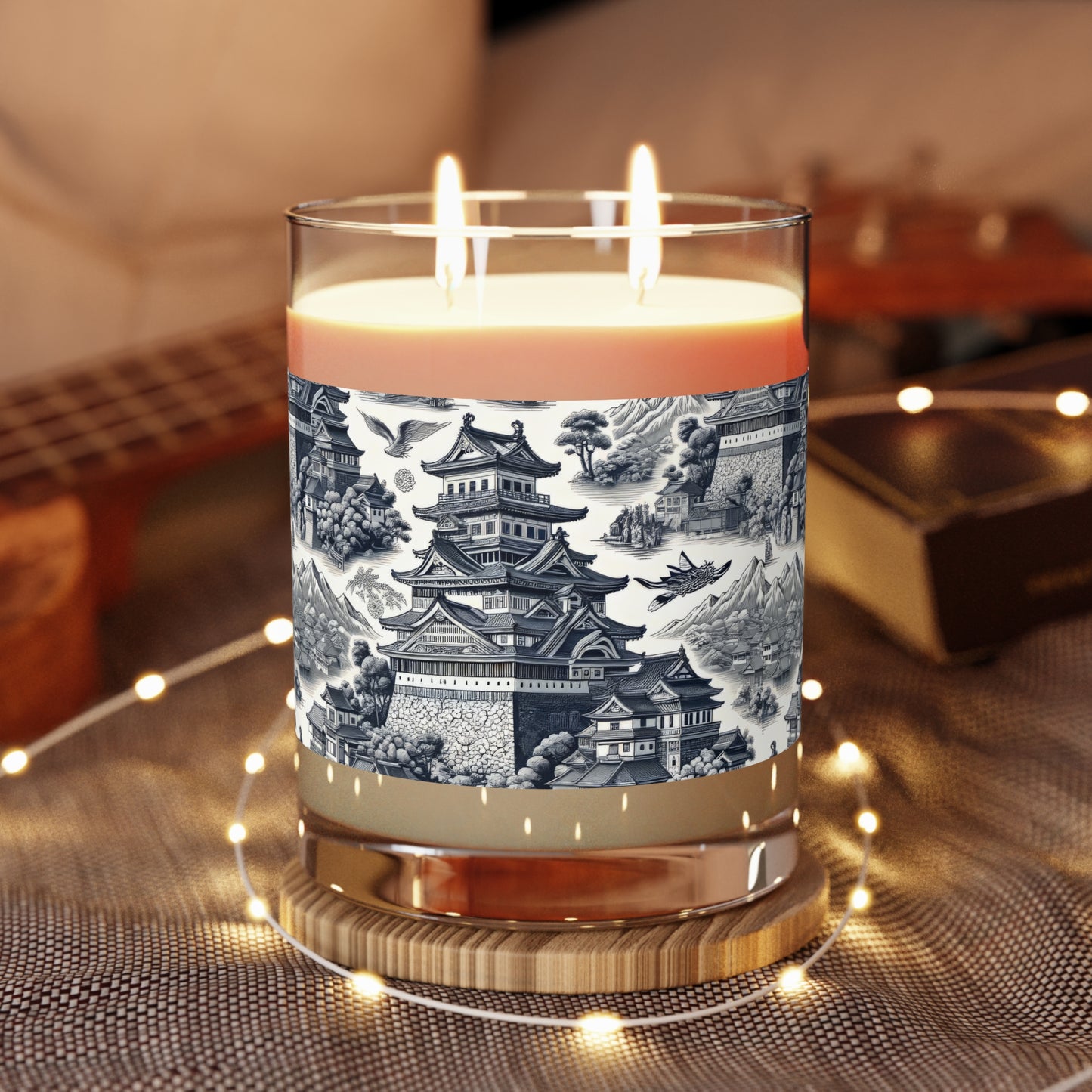 Meiji Castle, Japan Scented Candle - Premium Design Printed On 11oz Glass, Not a Sticker Label