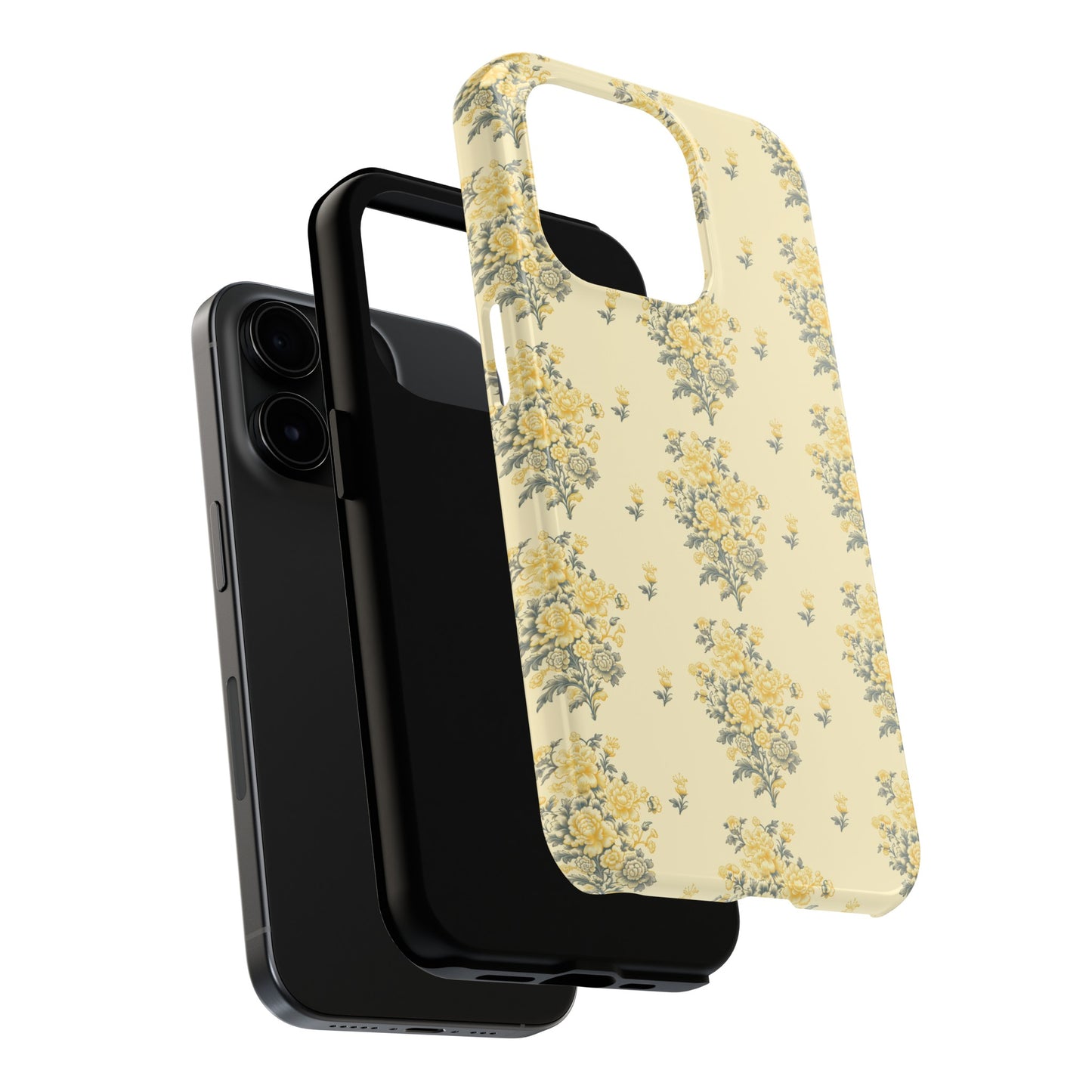 Bouquet Toile de Jouy in Yellow - Samsung and iPhone Tough Phone Case