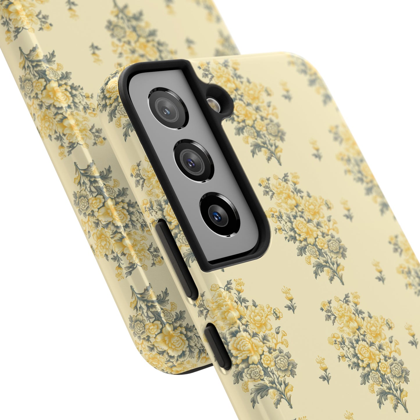 Bouquet Toile de Jouy in Yellow - Samsung and iPhone Tough Phone Case