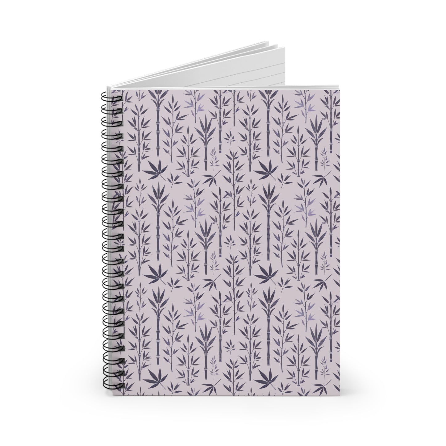 Bamboo in Lavender Spiral Notebook - Ruled Line