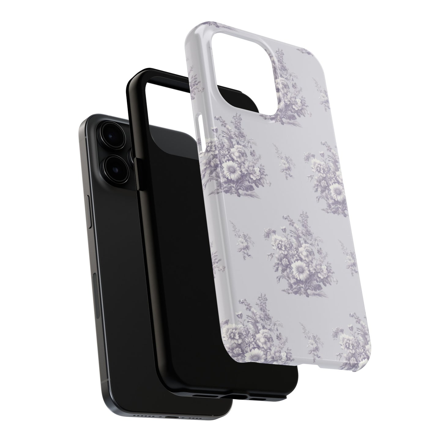 Bouquet Toile de Jouy in Lavender - Samsung and iPhone Tough Phone Case