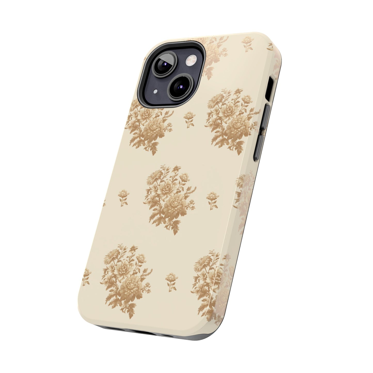 Bouquet Toile de Jouy in Light Brown - Samsung and iPhone Tough Phone Case