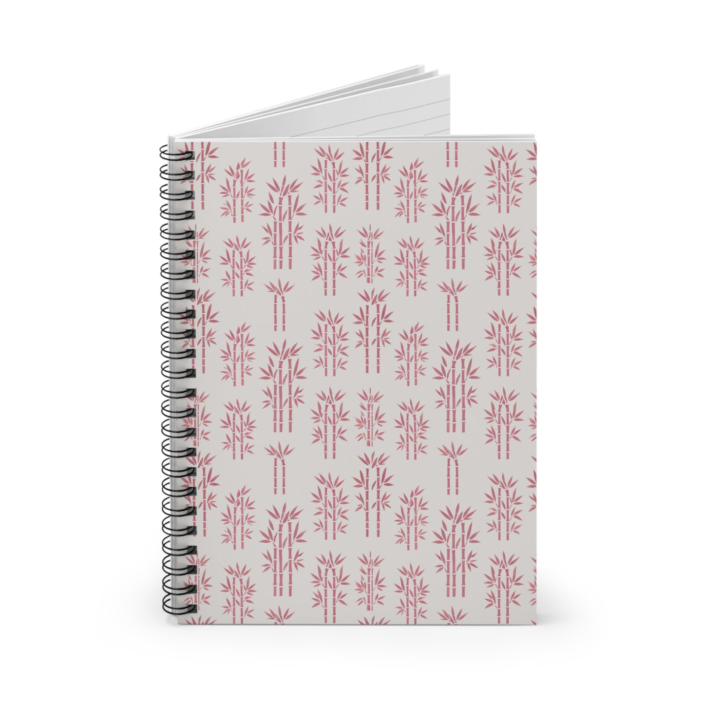 Bamboo in Pink Spiral Notebook - Ruled Line