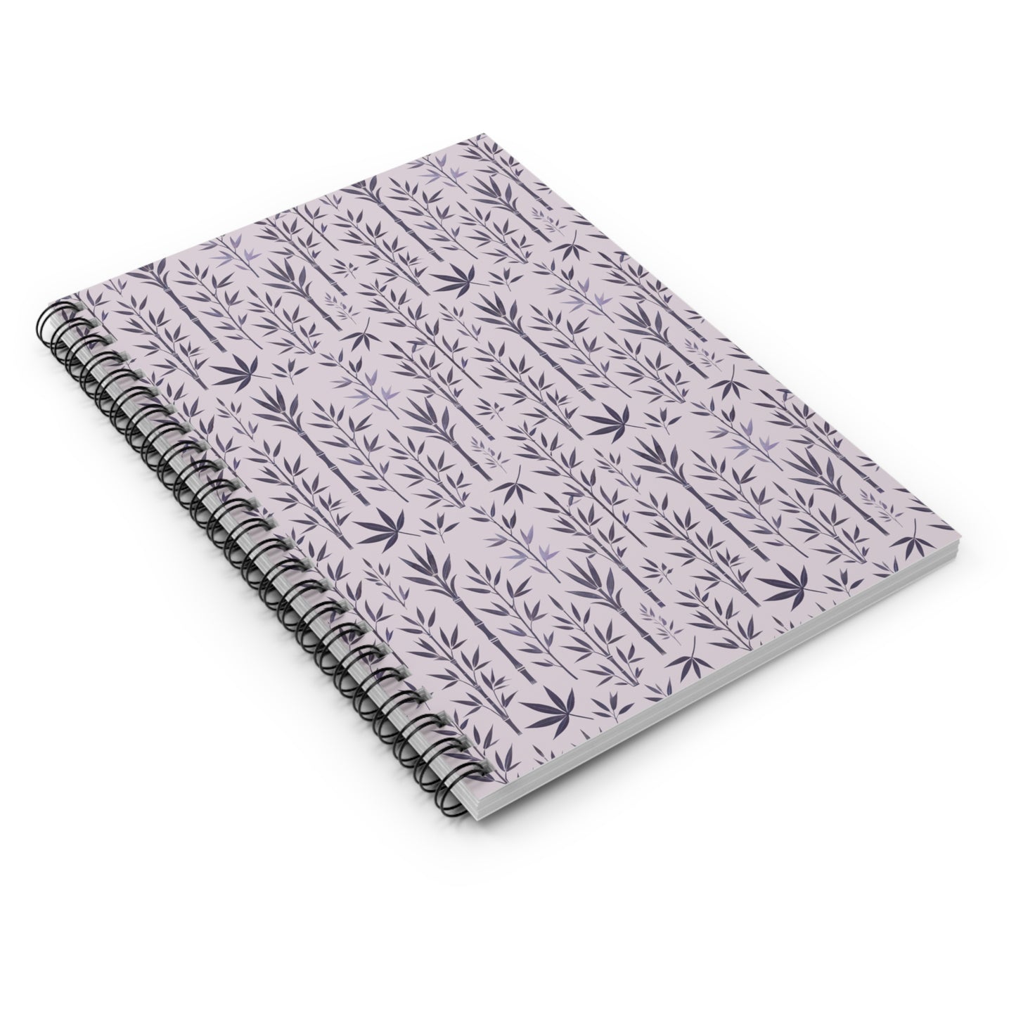 Bamboo in Lavender Spiral Notebook - Ruled Line